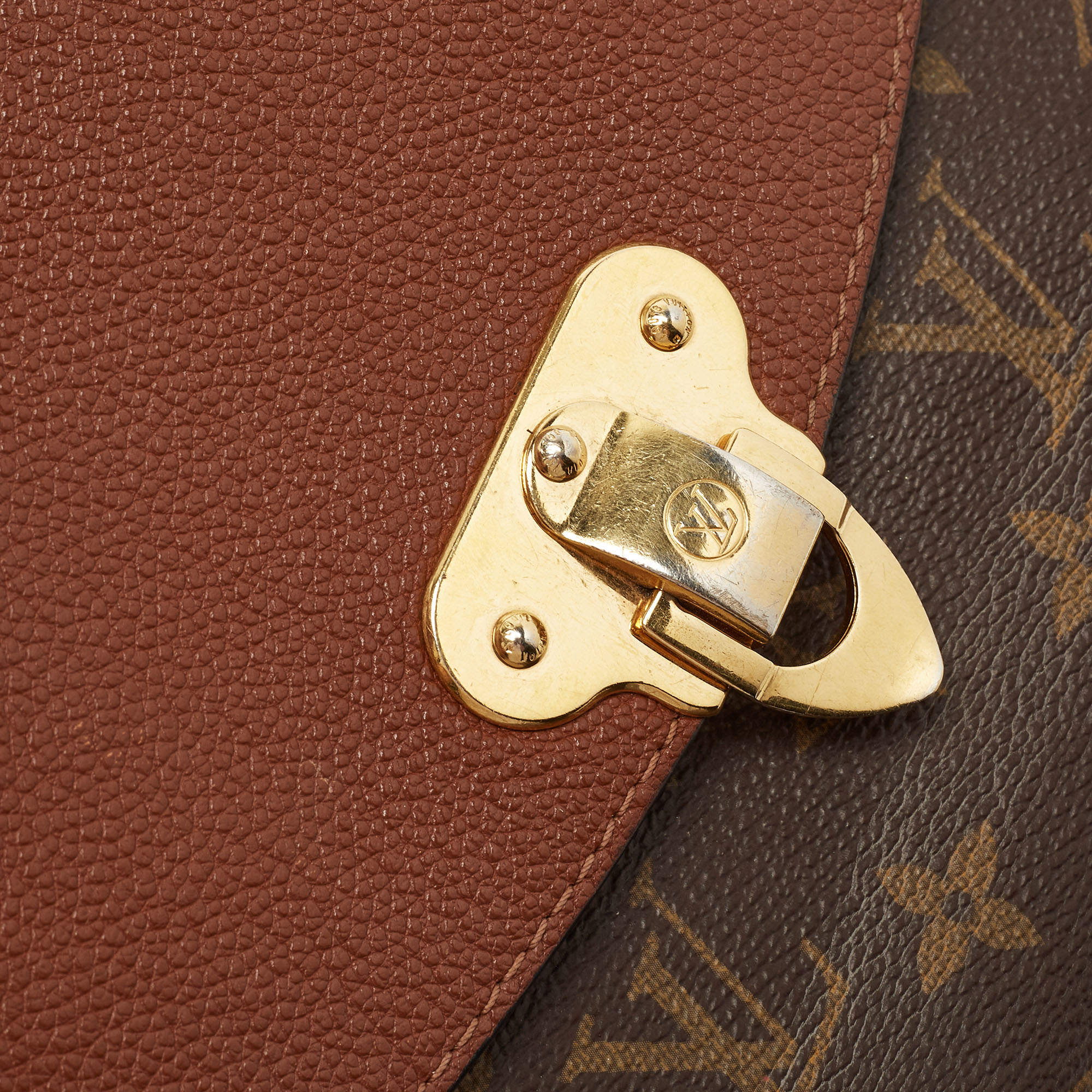 Louis Vuitton Monogram Canvas & Black Grained Leather Saint-placide Brown  ref.620280 - Joli Closet