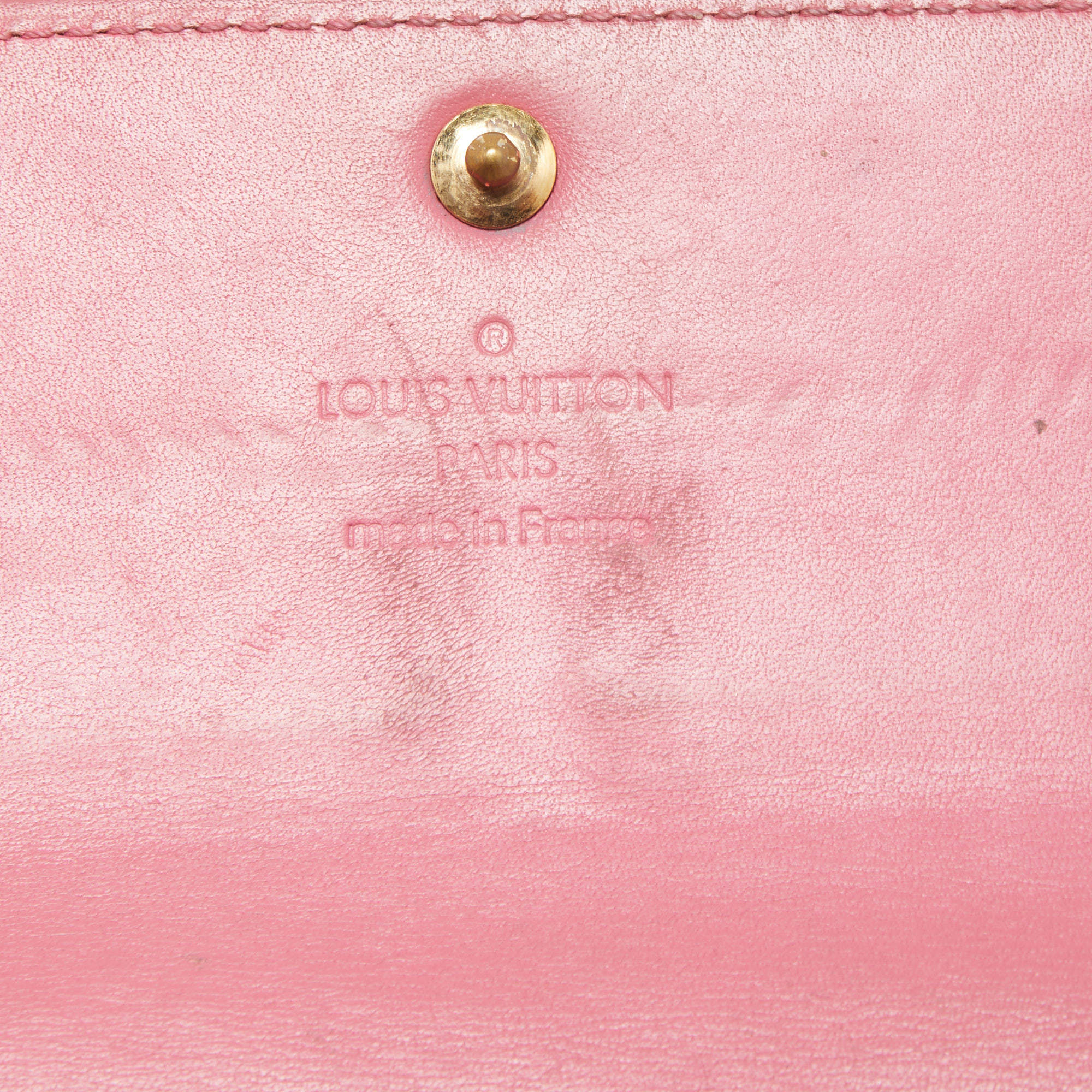 LOUIS VUITTON Monogram Vernis Portefeuille Sarah Wallet Pink M93633 auth  24333 Patent leather ref.369191 - Joli Closet