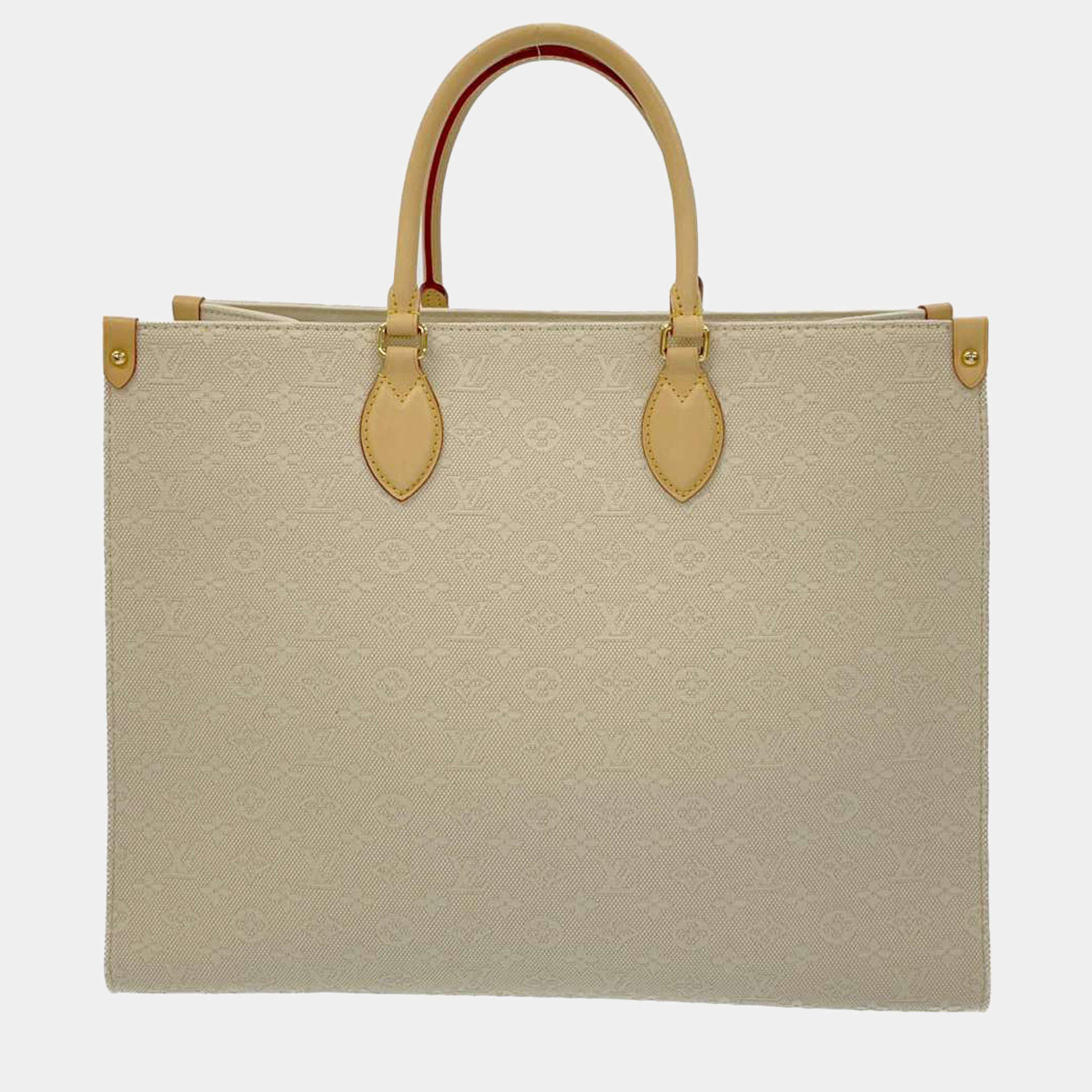 Louis Vuitton Beige Monogram Jacquard Tufted Okinawa Onthego GM Tote Bag  Louis Vuitton | The Luxury Closet