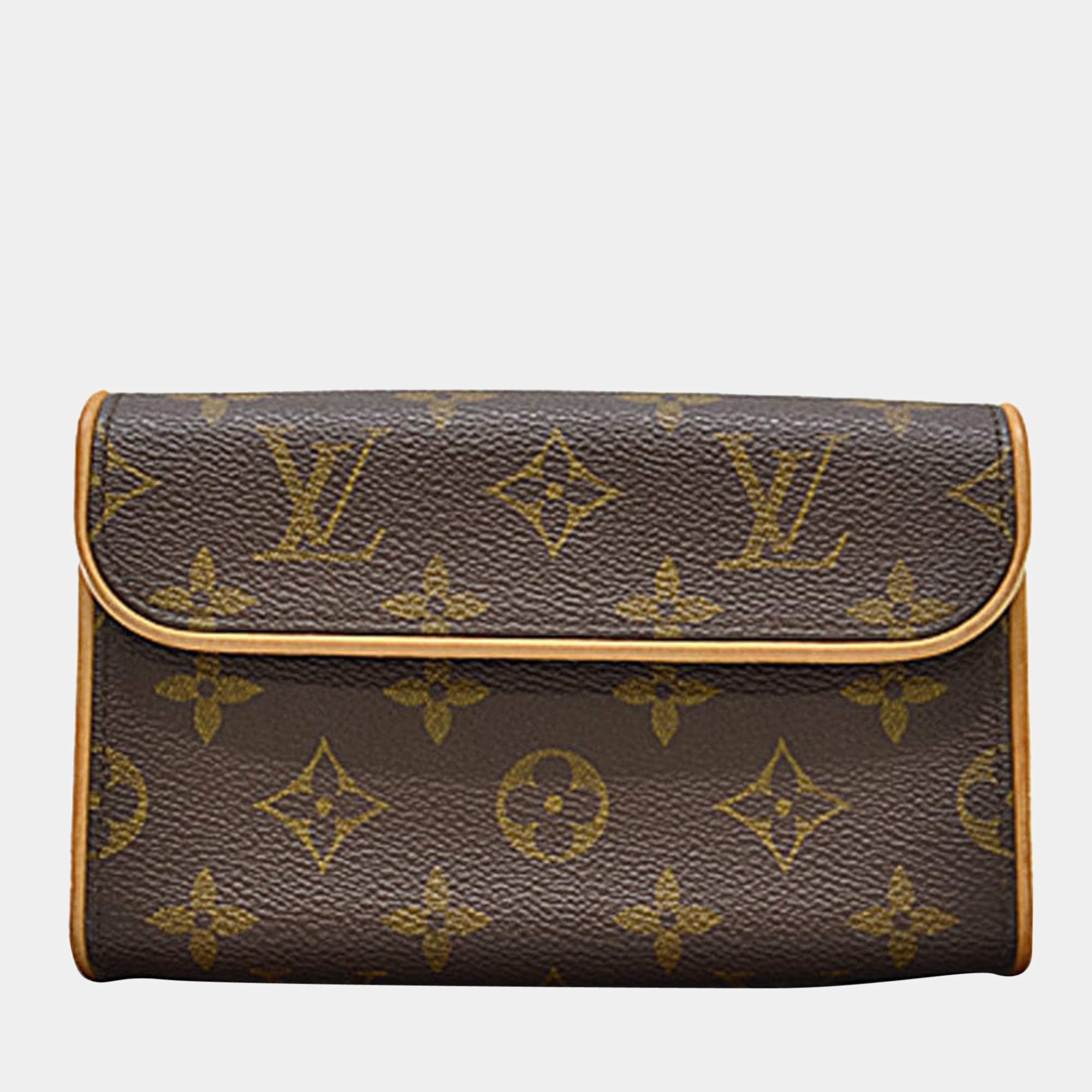 Louis Vuitton Brown Monogram Canvas Pochette Florentine Shoulder Bag Louis  Vuitton