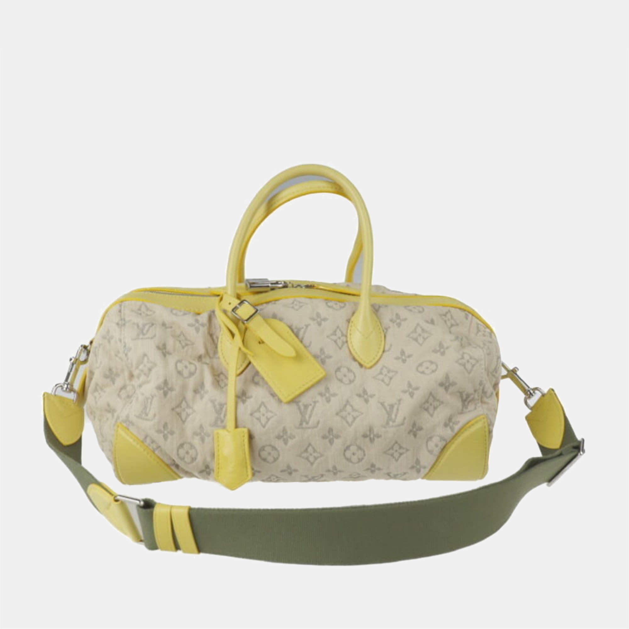 Louis Vuitton Vintage  LV Cup Weatherly Crossbody Bag  Yellow  Canvas  and Leather Handbag  Luxury High Quality  Avvenice