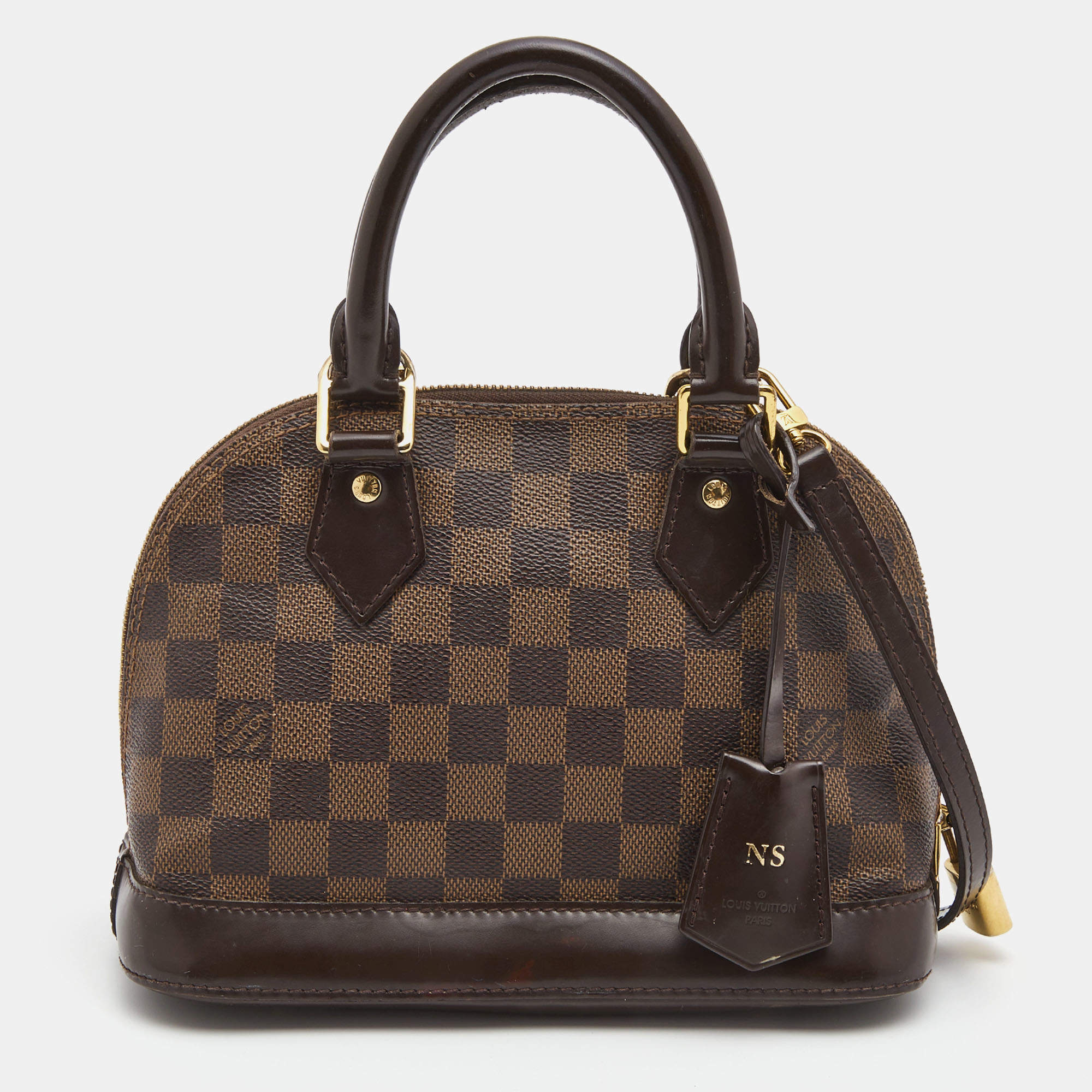 Pre Owned Louis Vuitton Damier Ebene Canvas Alma BB Bag