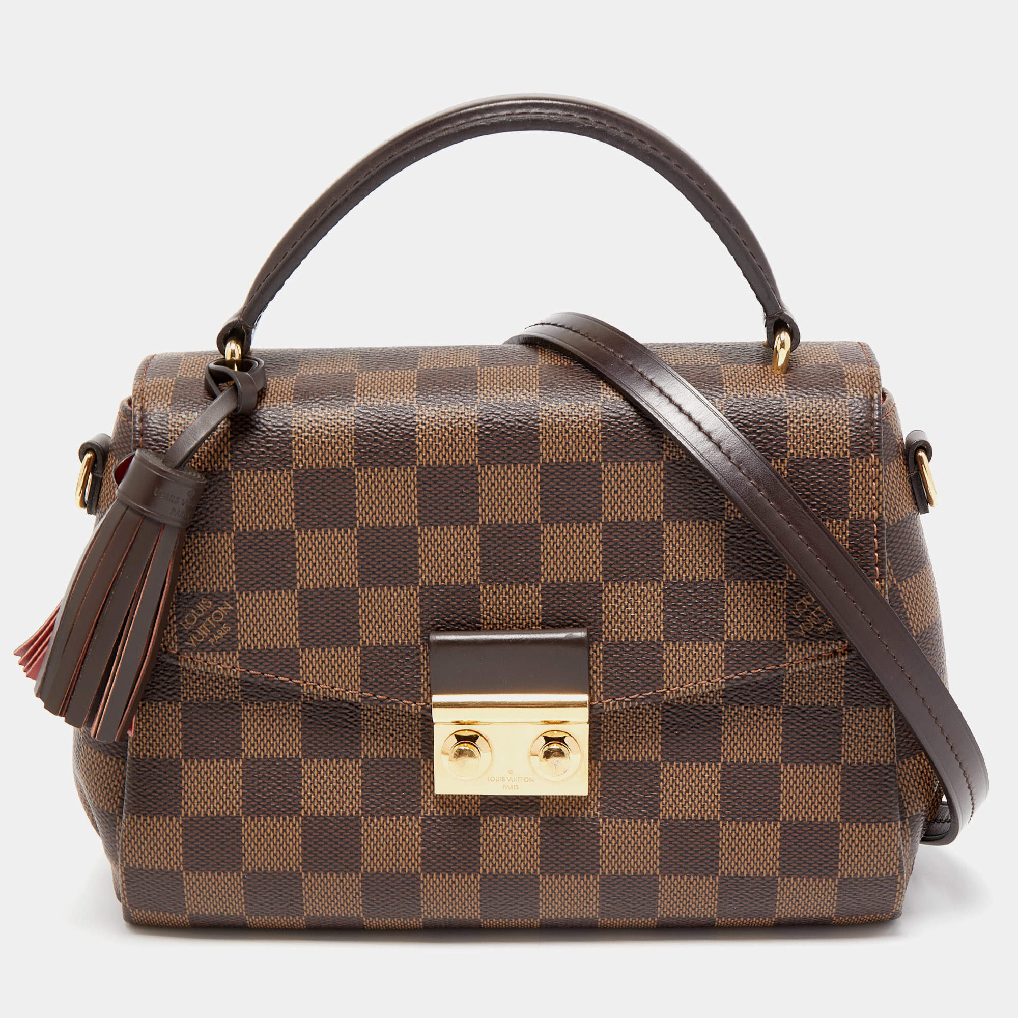 Pre Owned Louis Vuitton Damier Ebene Canvas Croisette Bag