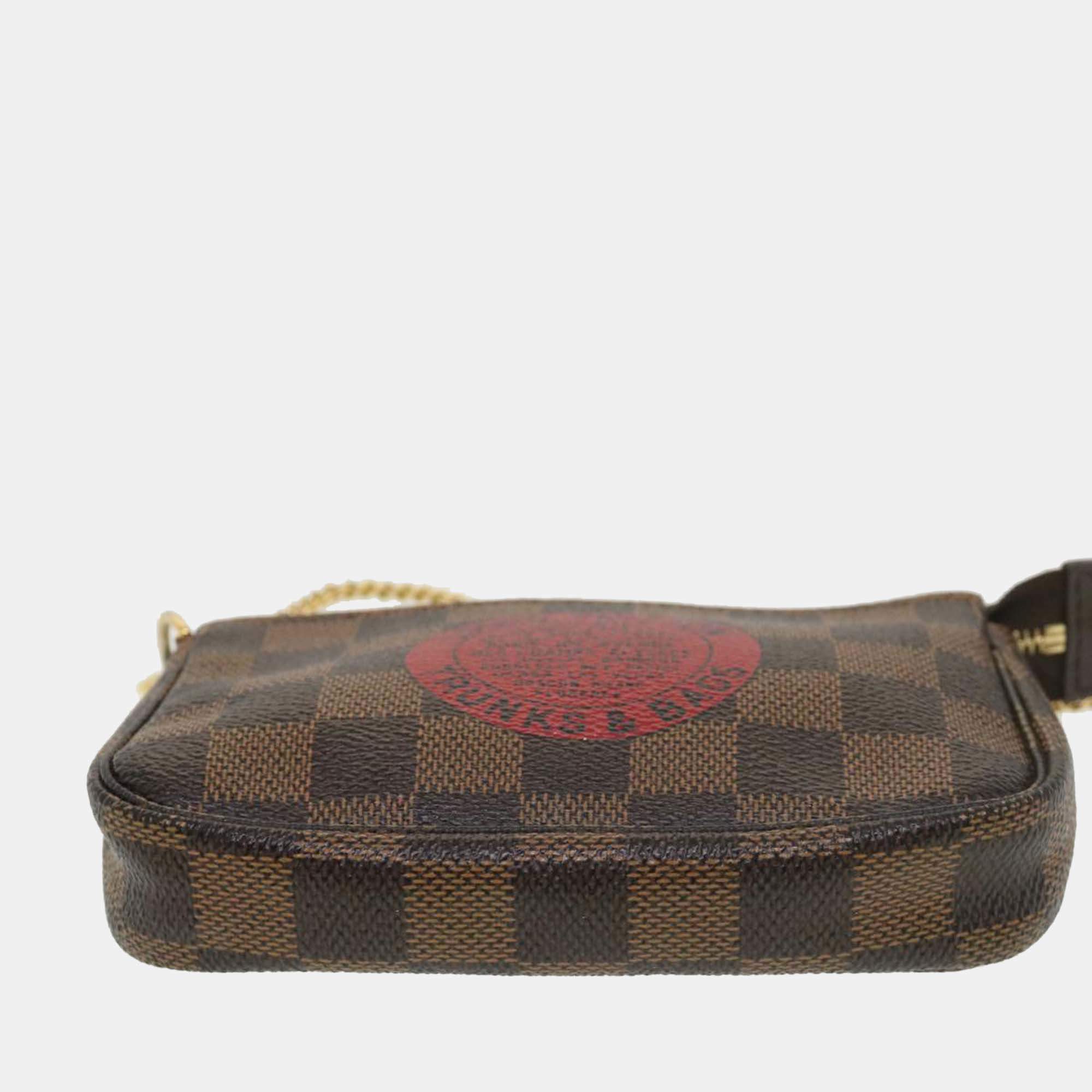 Louis Vuitton Brown Damier ebene Canvas Mini Pochette Accessoires handbag  Louis Vuitton