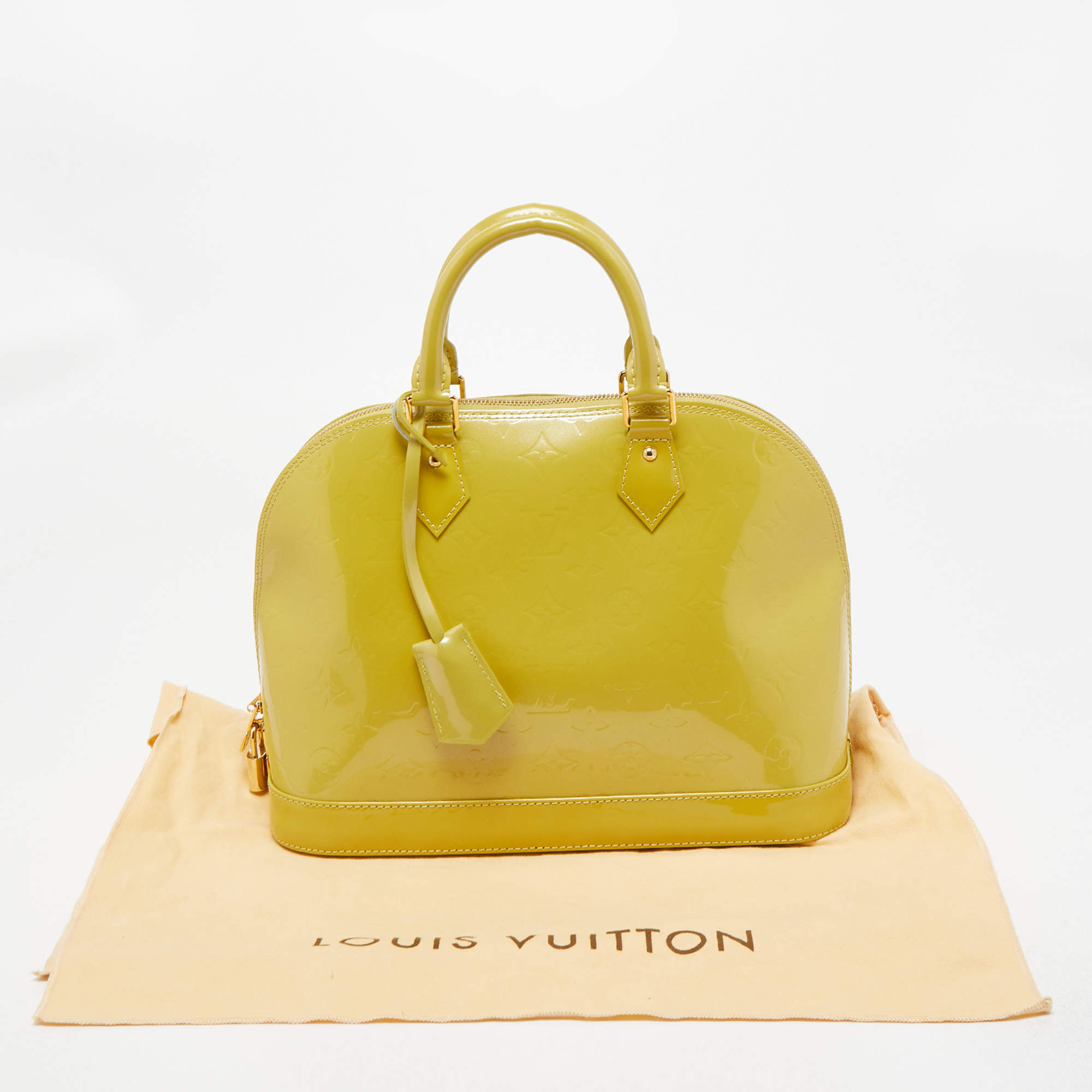 Louis Vuitton Vert Impression Monogram Vernis Alma PM Bag Louis Vuitton