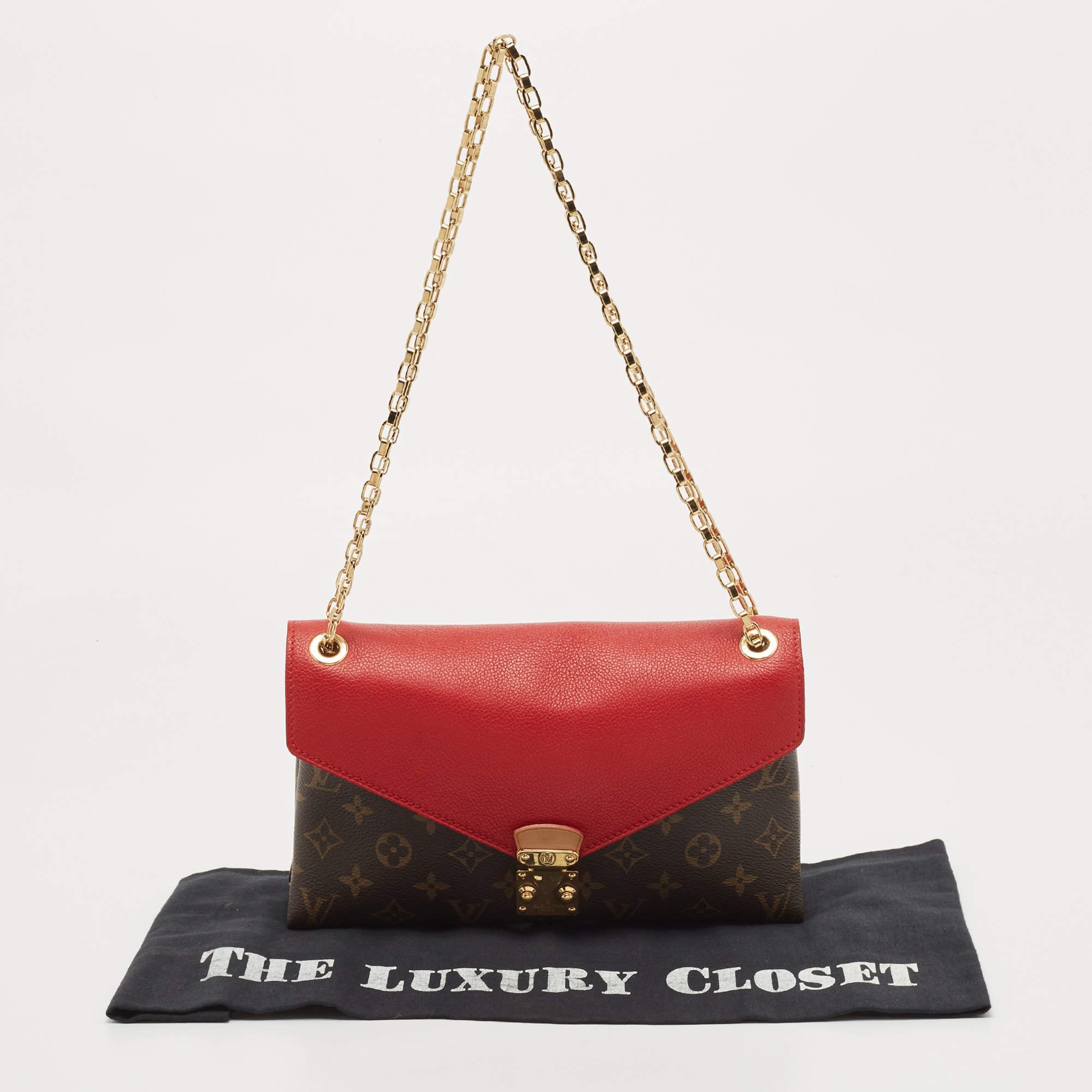 Louis Vuitton Cherry Monogram Canvas Pallas Chain Bag - Handbag | Pre-owned & Certified | used Second Hand | Unisex