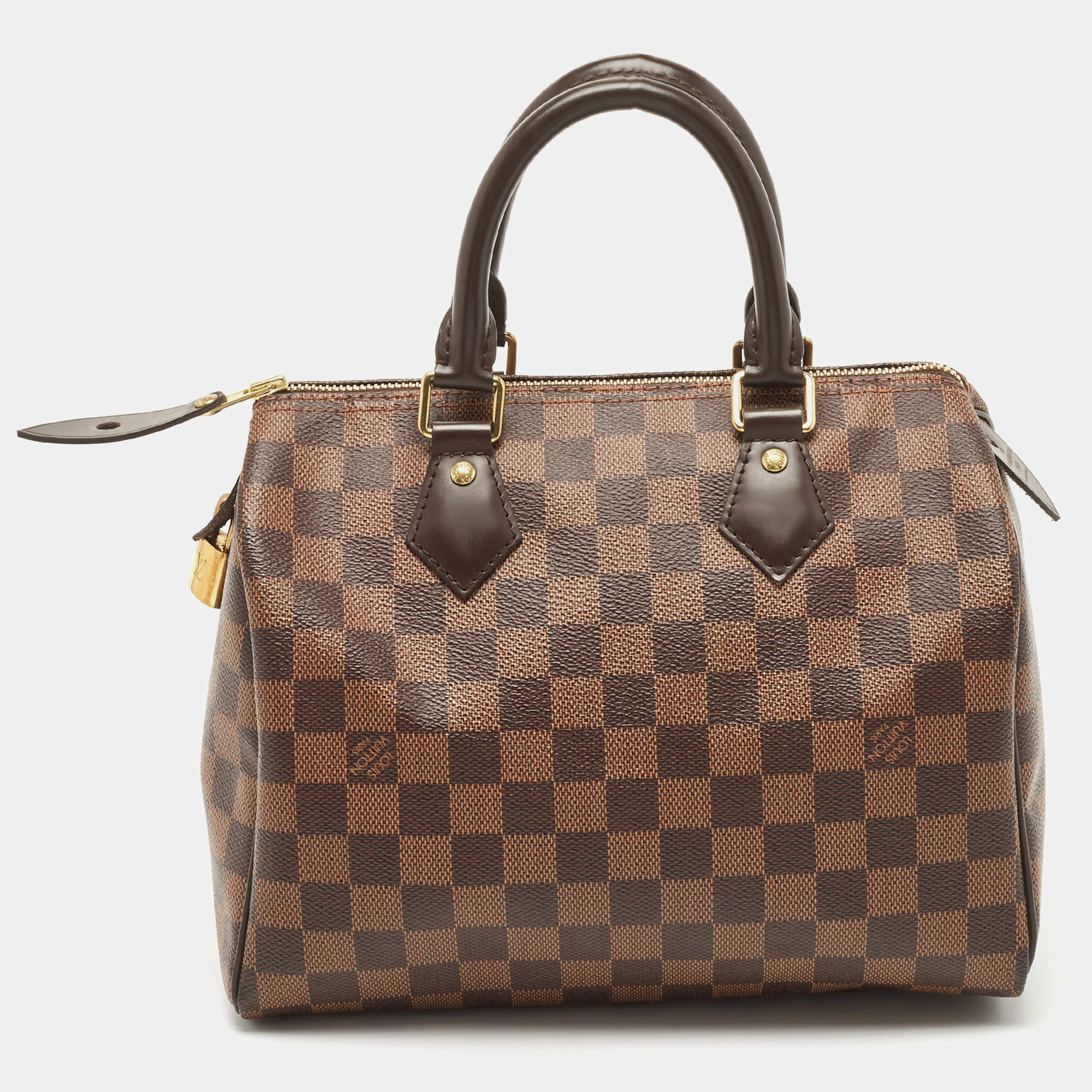 Pre Owned Louis Vuitton Damier Ebene Canvas Speedy 25 Bag