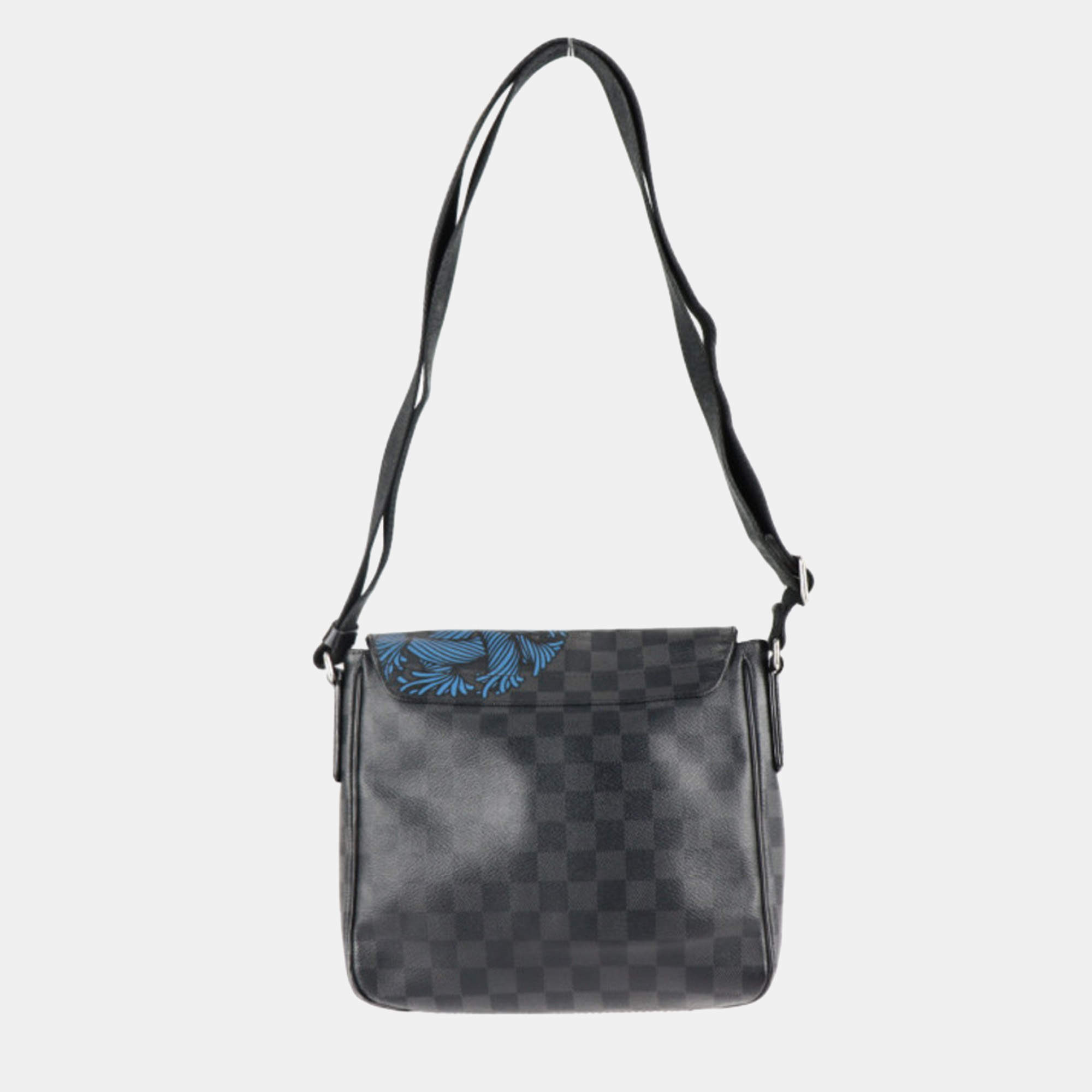 Louis Vuitton Messenger District Christopher Nemeth Rope Damier Graphite PM  Black/Grey/Blue in Canvas/Fabric with Silver-tone - US