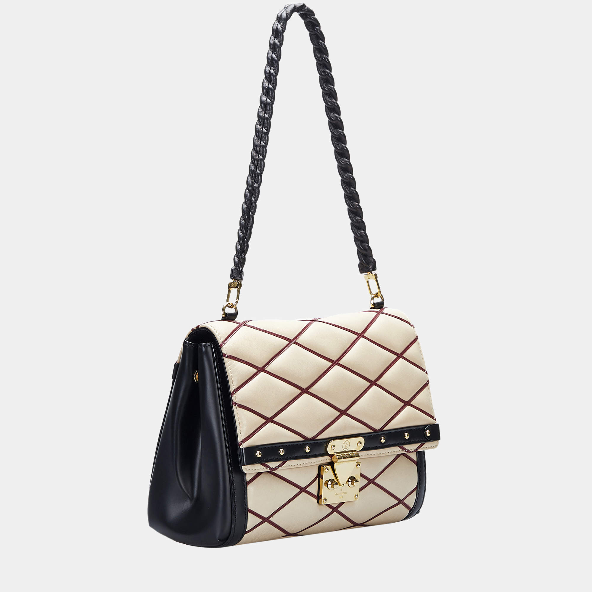 Louis Vuitton Beige?Black Malletage Pochette Flap Bag - ShopStyle