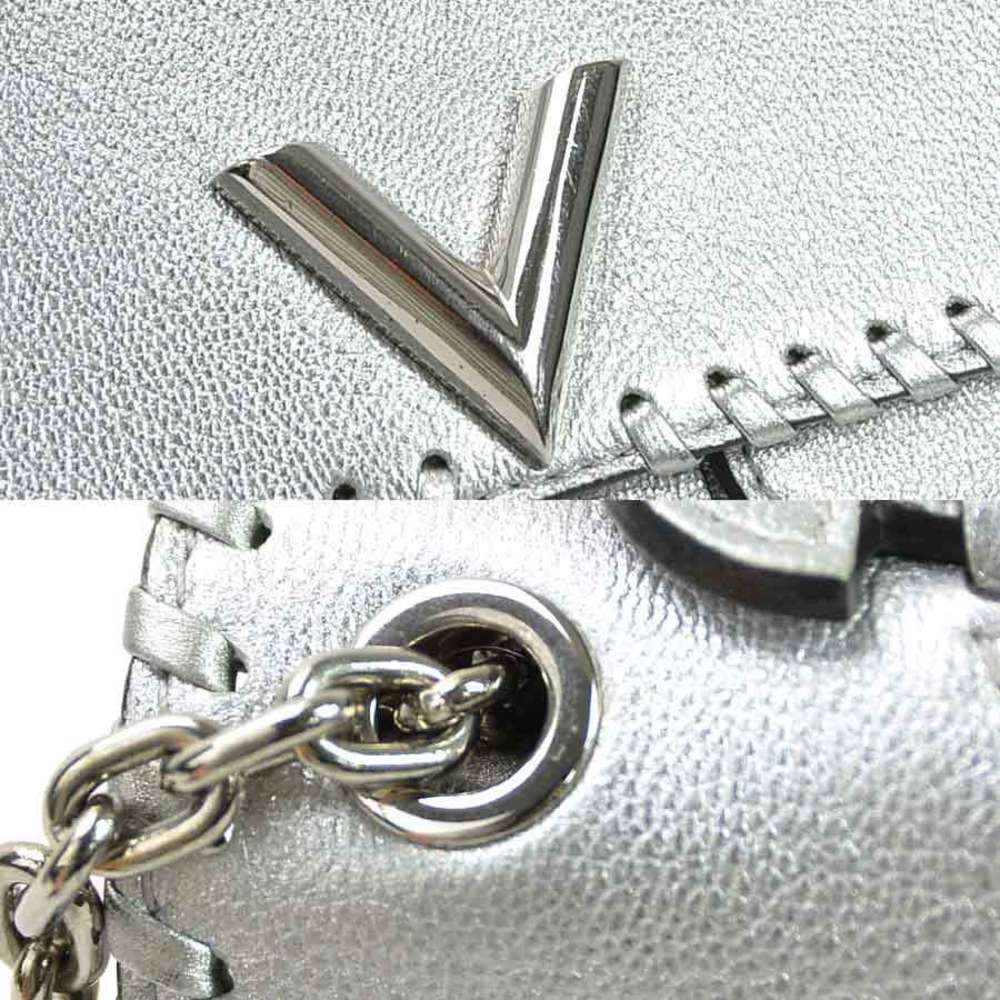 Louis Vuitton Silver Leather Very Chain Whipstitch Shoulder Bag