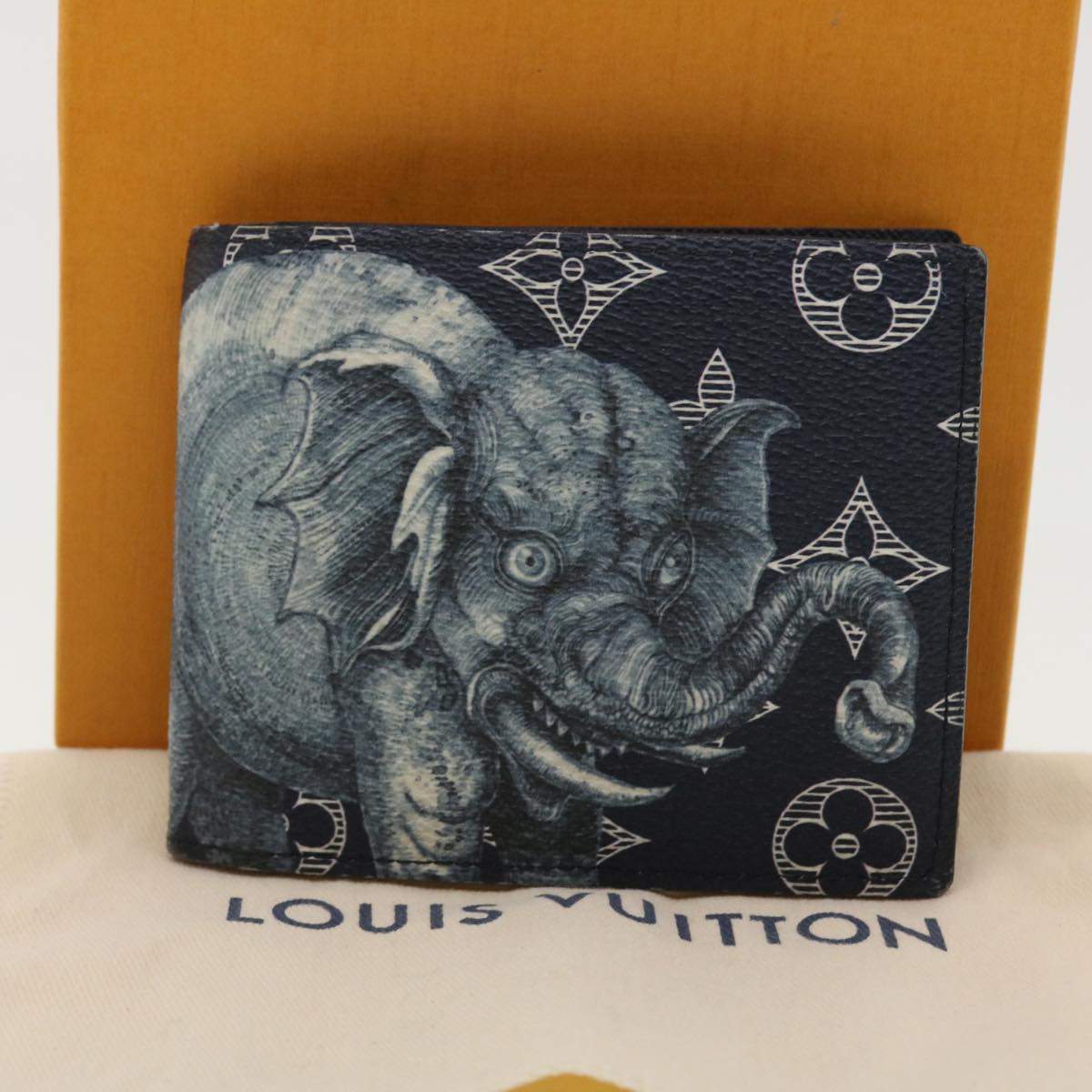 Louis Vuitton Nigo Duck Coin Holder Printed Leather and Limited