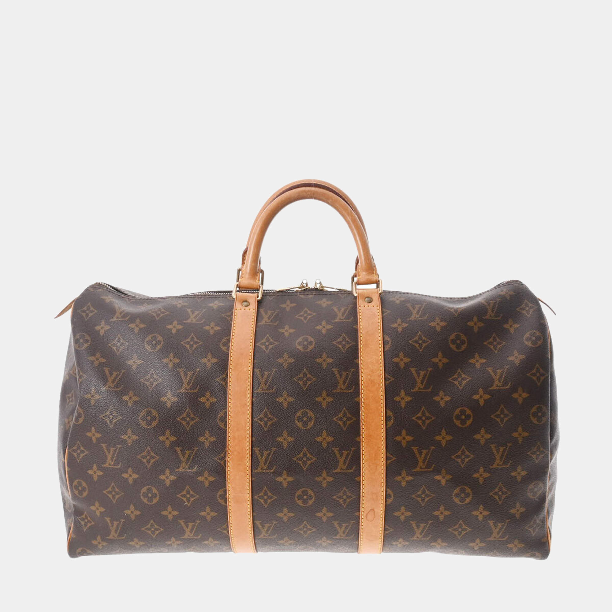 Louis Vuitton Brown Monogram Canvas Keepall 50 Boston bag