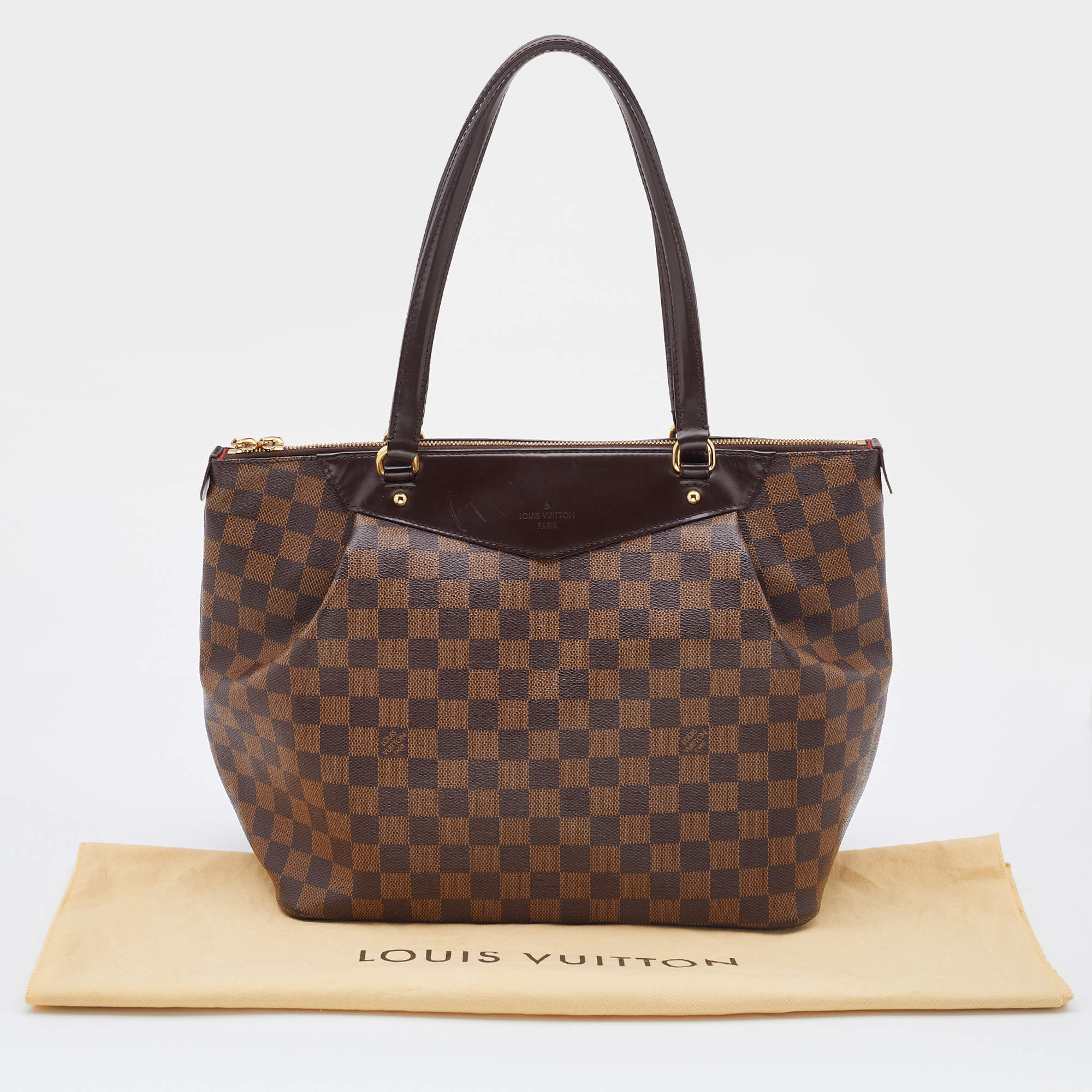 Louis Vuitton Damier Ebene Canvas and Leather Westminister GM Bag Louis  Vuitton