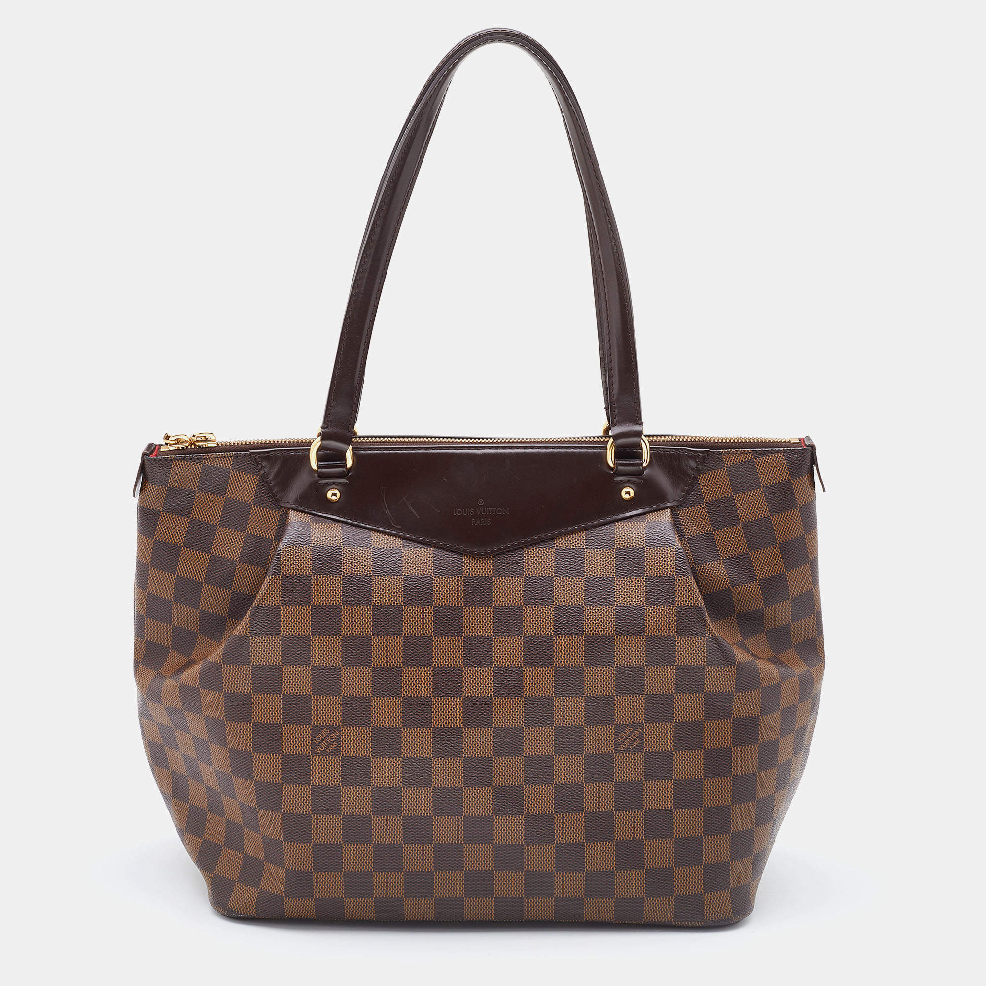 GUCCI Monogram Large Original Tote Tan With Pouch, Like Neverfull