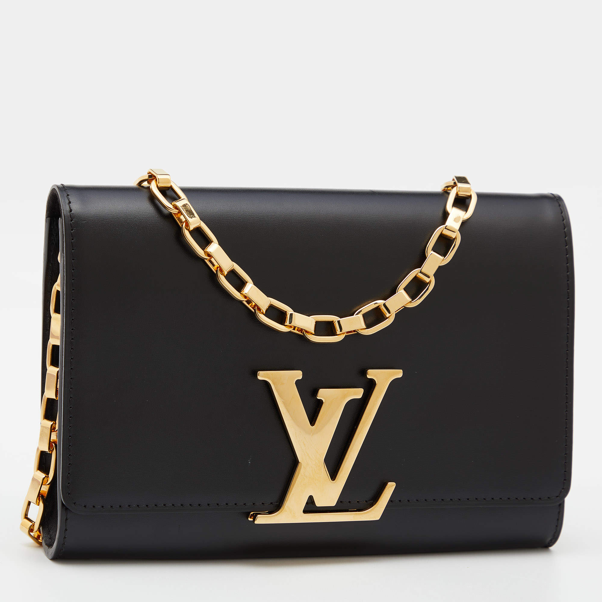 Louis Vuitton Gold Leather Louise Clutch Louis Vuitton | The Luxury Closet