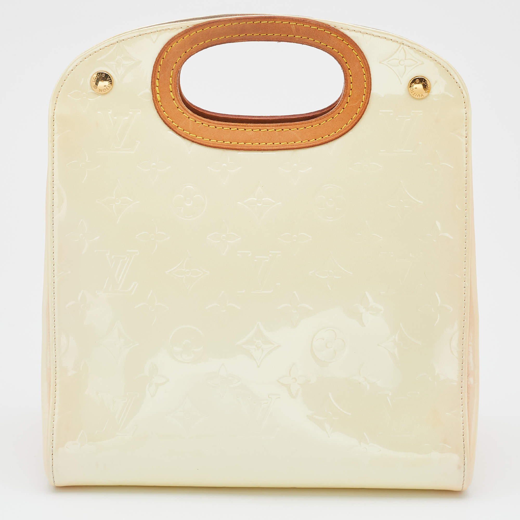 Maple Drive Top Handle Bag in Monogram Vernis Leather, Gold Hardware