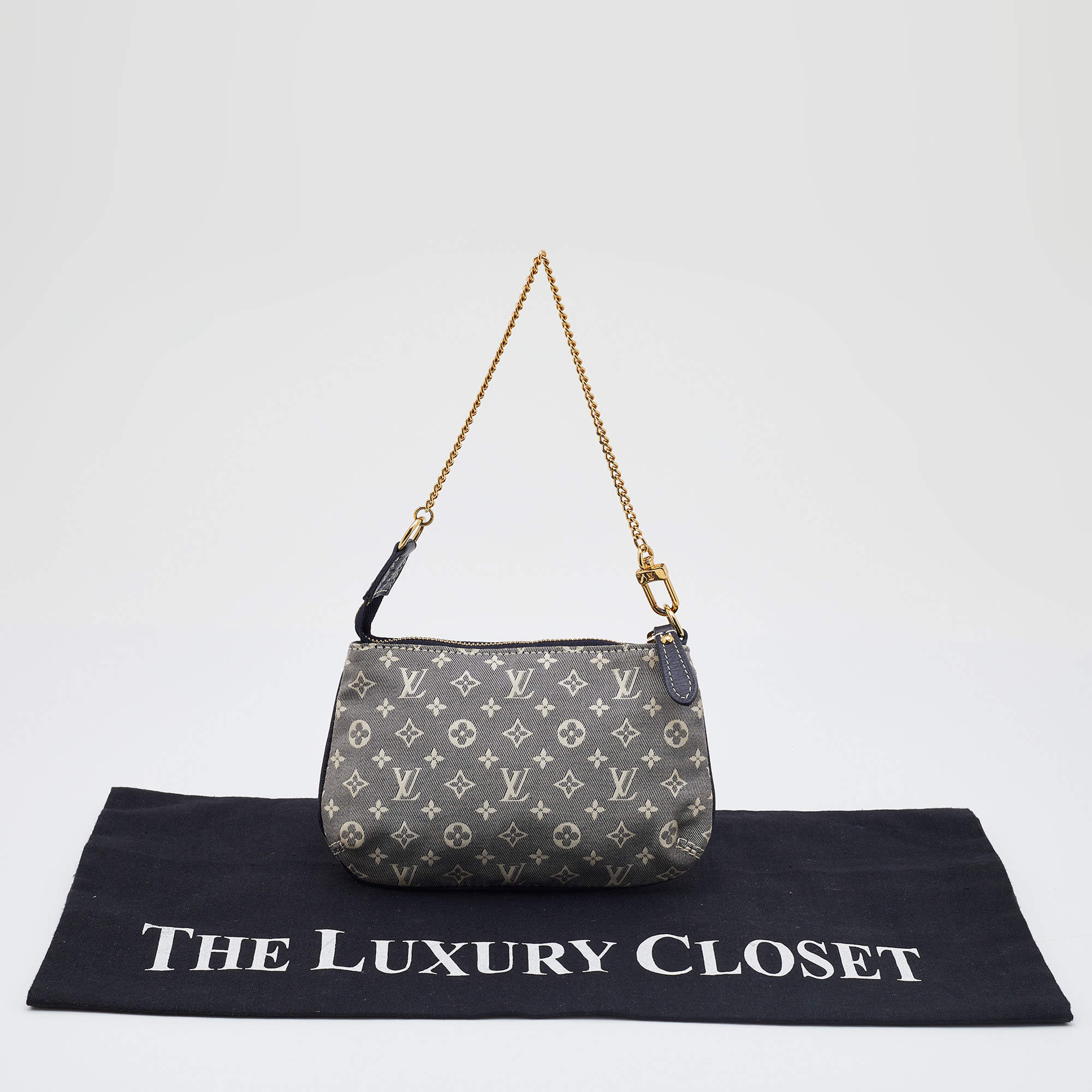 Louis Vuitton Brown Monogram Mini Lin Pochette Accessoires with Chain  111LV11