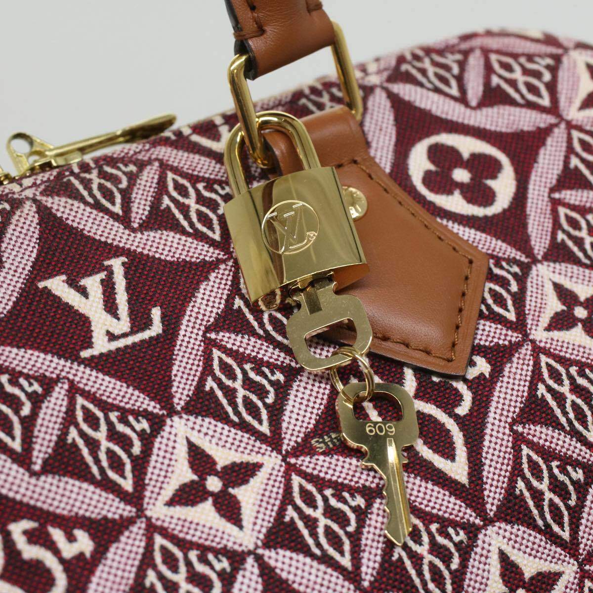 Louis Vuitton Red Jacquard Since 1854 Speedy Bandoulière 25 bag