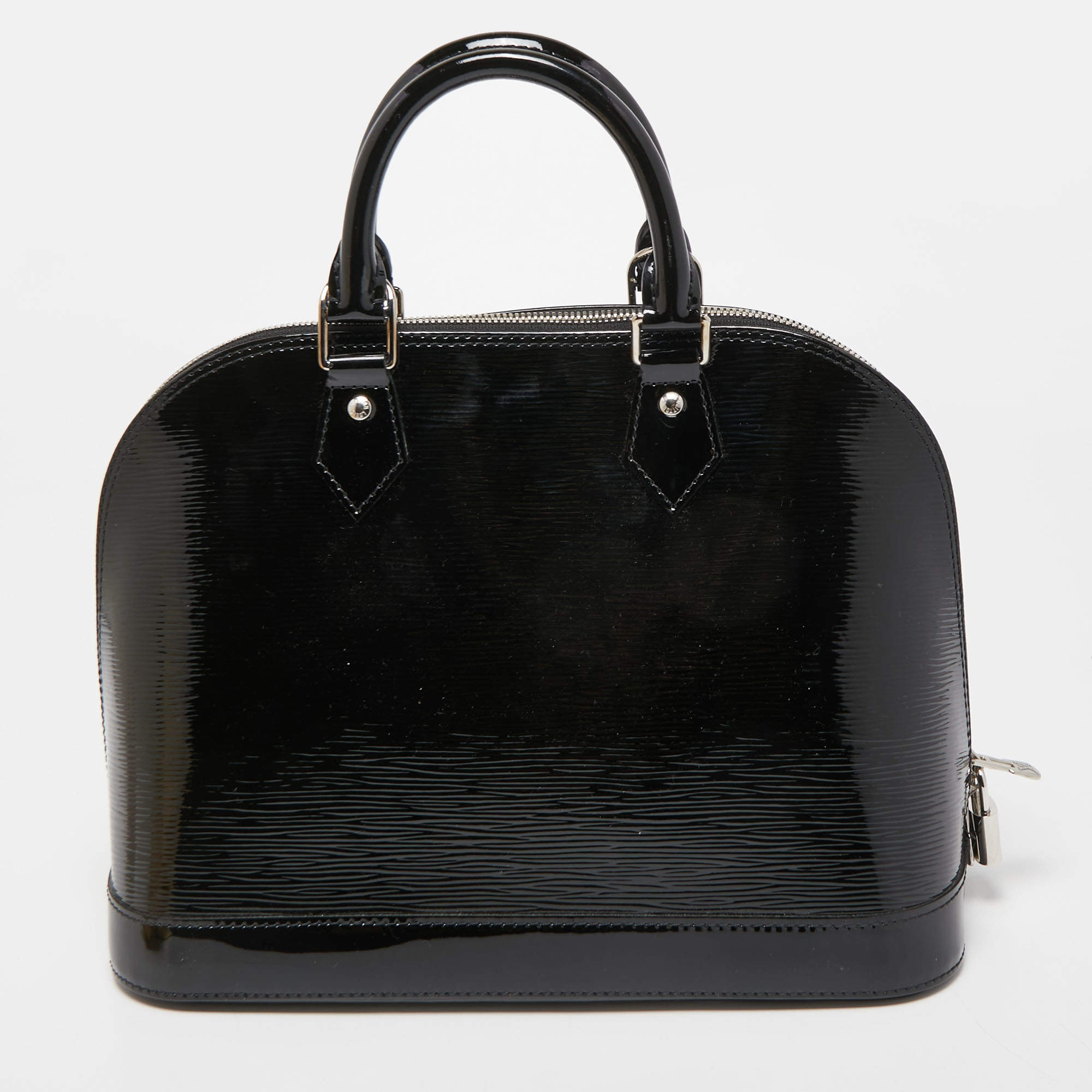 Louis Vuitton Black Patent Epi Leather Large Model Alma Bag