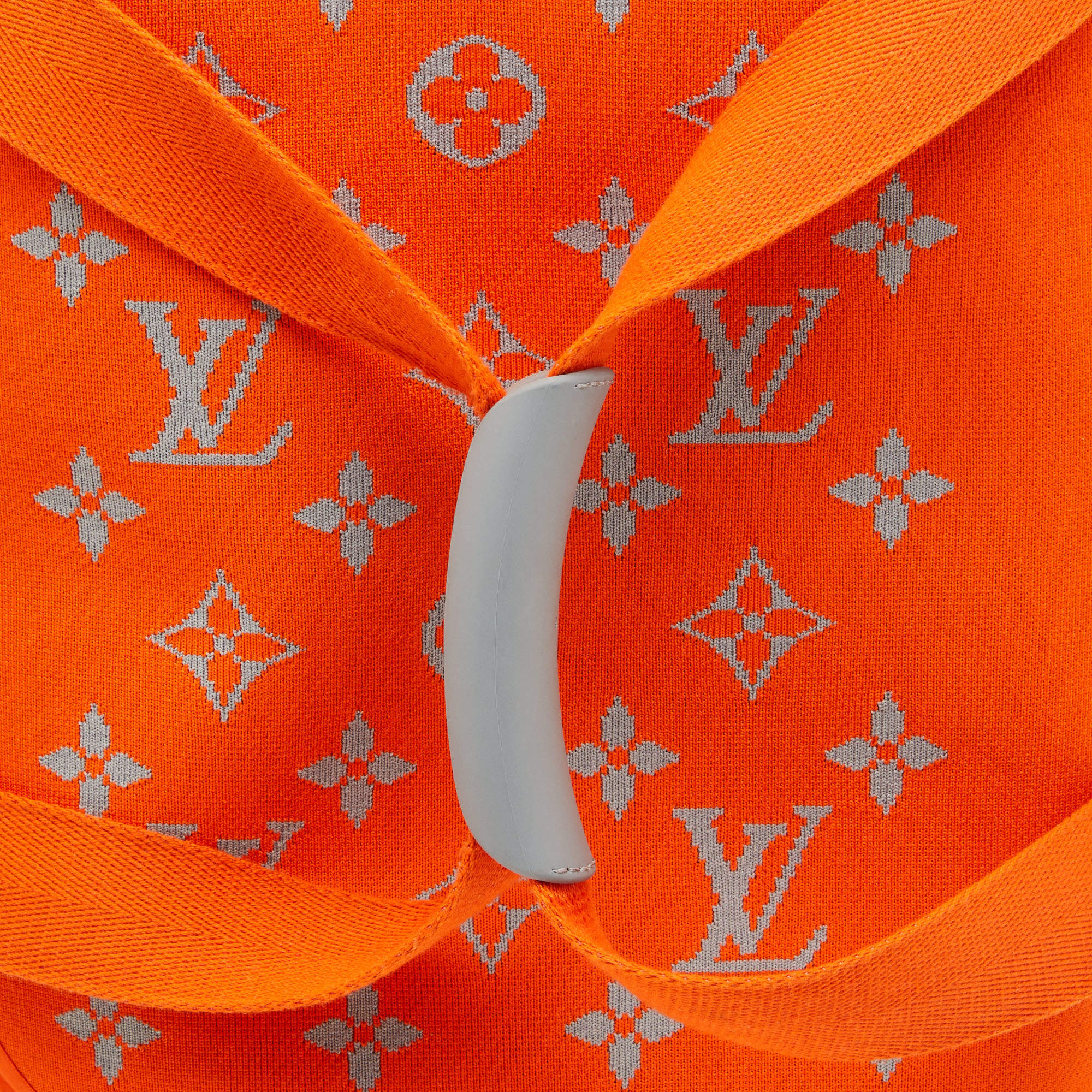 Louis Vuitton Orange Monogram Knit Horizon Soft 55 Duffle Bag at