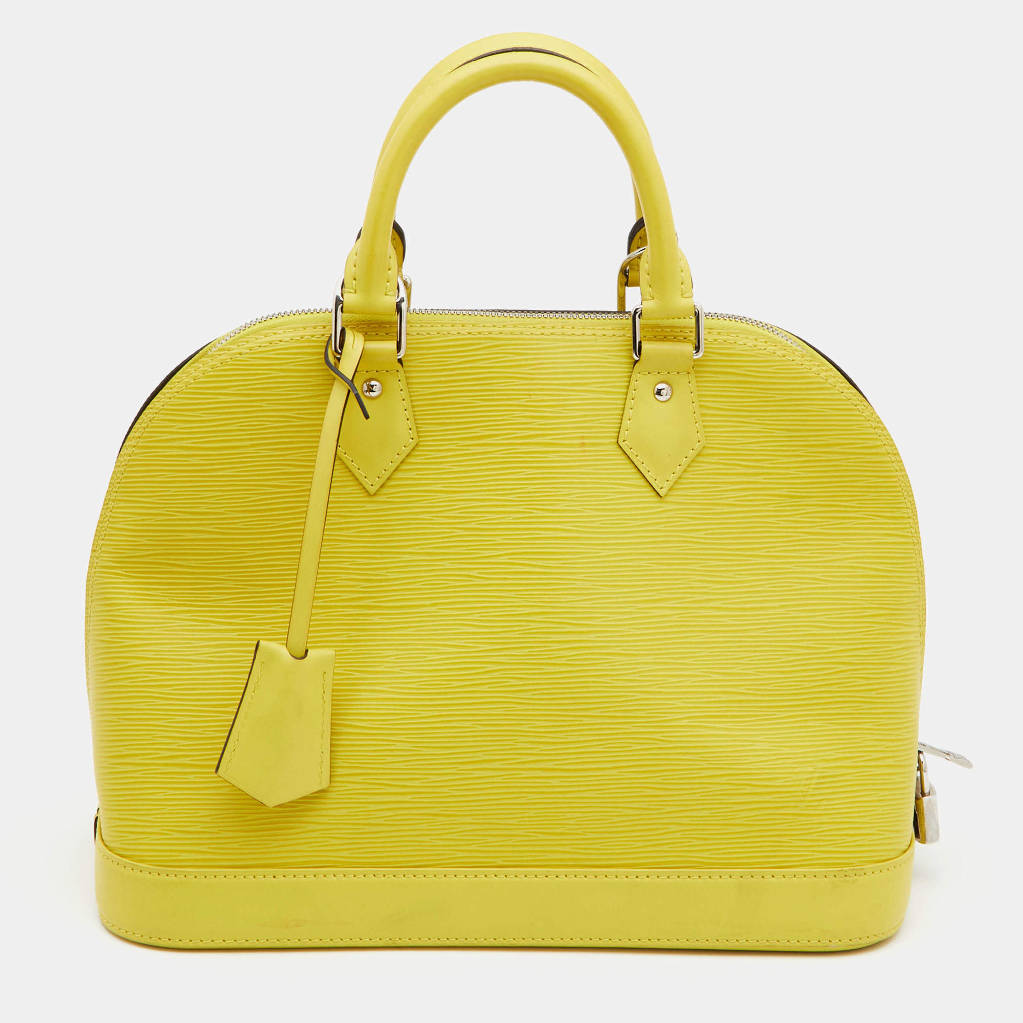 Pre Owned Louis Vuitton Citron Epi Leather Alma PM Bag