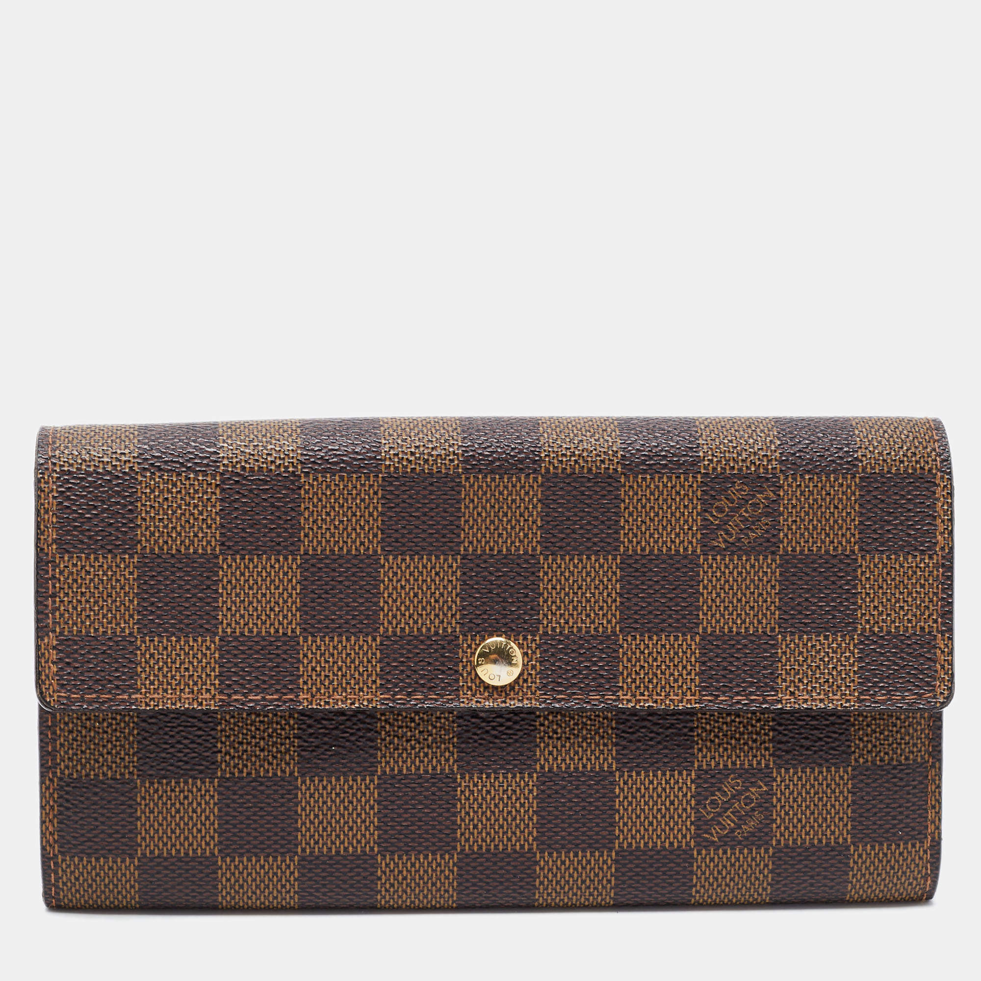 Louis Vuitton Damier Ebene Canvas Sarah Wallet