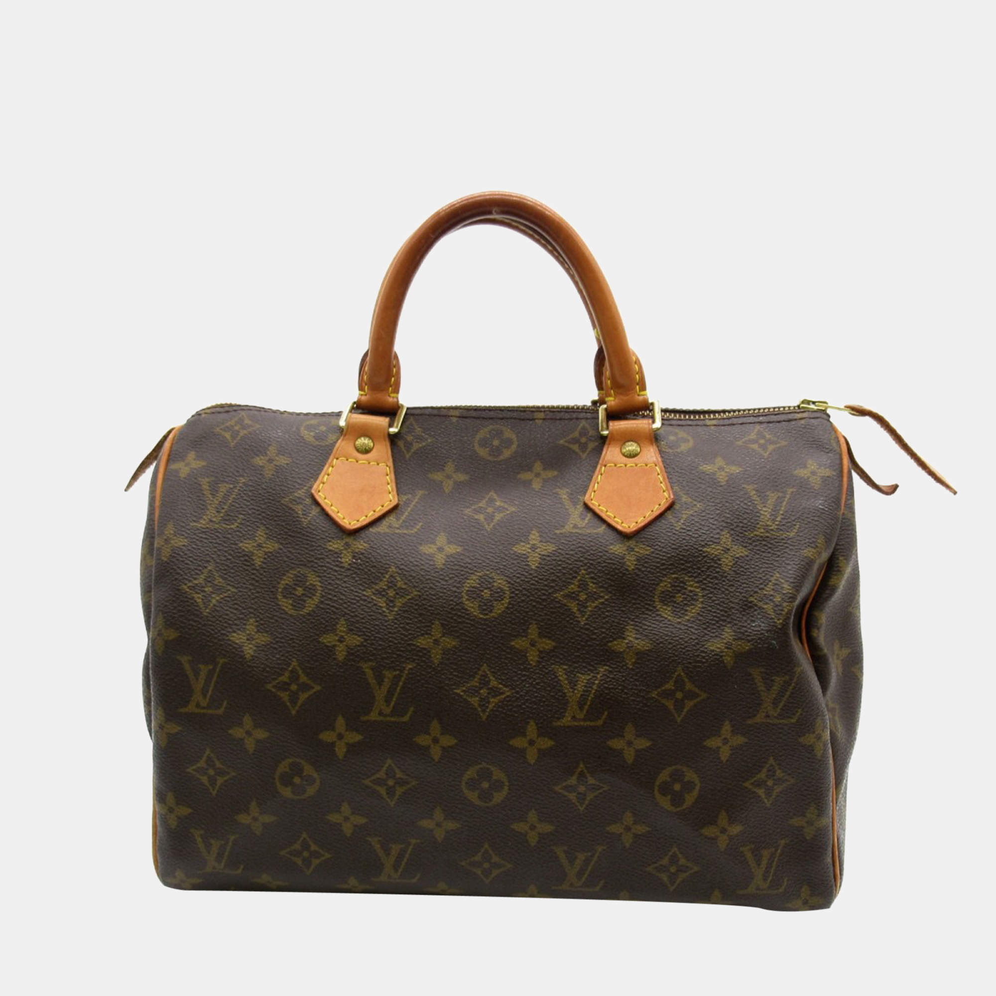 Pre Owned Louis Vuitton Brown Monogram Canvas Speedy 30 Handbag