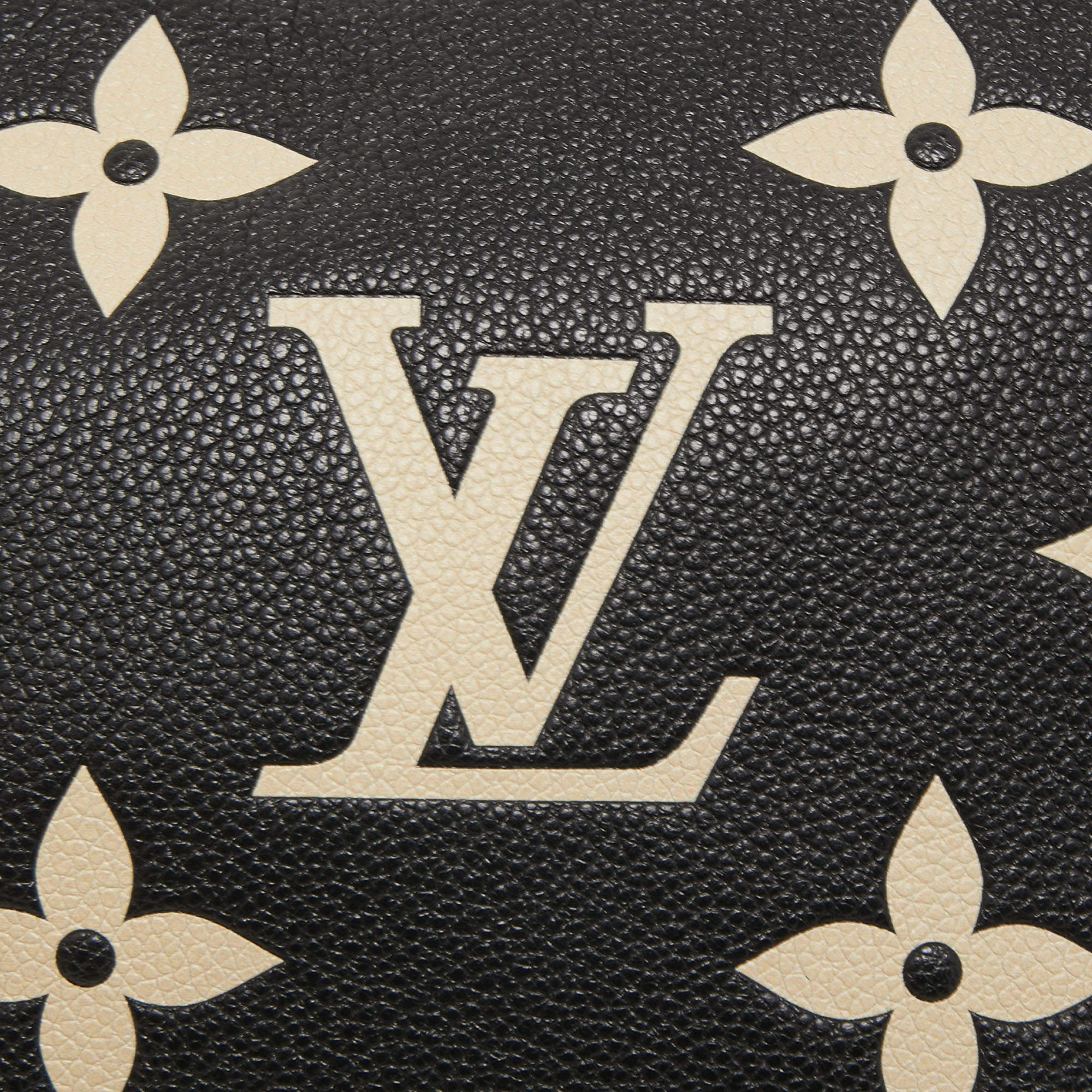 Louis Vuitton Double Zip Pochette Bicolor Monogram Empreinte Giant Black  22394317