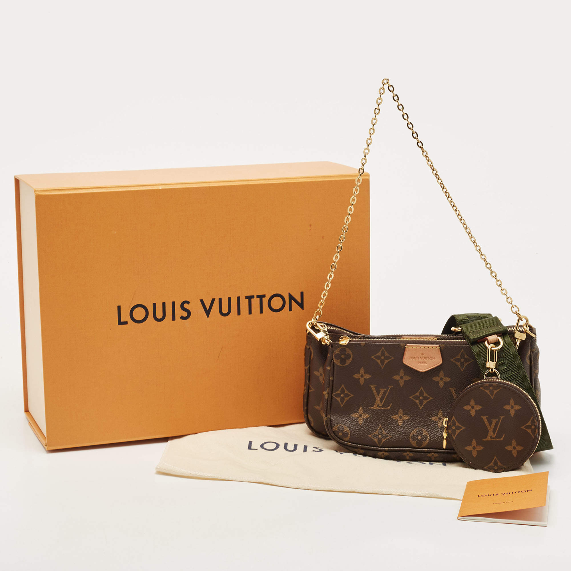 Louis Vuitton, Bags, Auth Louis Vuitton Shoulder Bag Monogram Multi  Pochette Accessoire M4483 Khaki