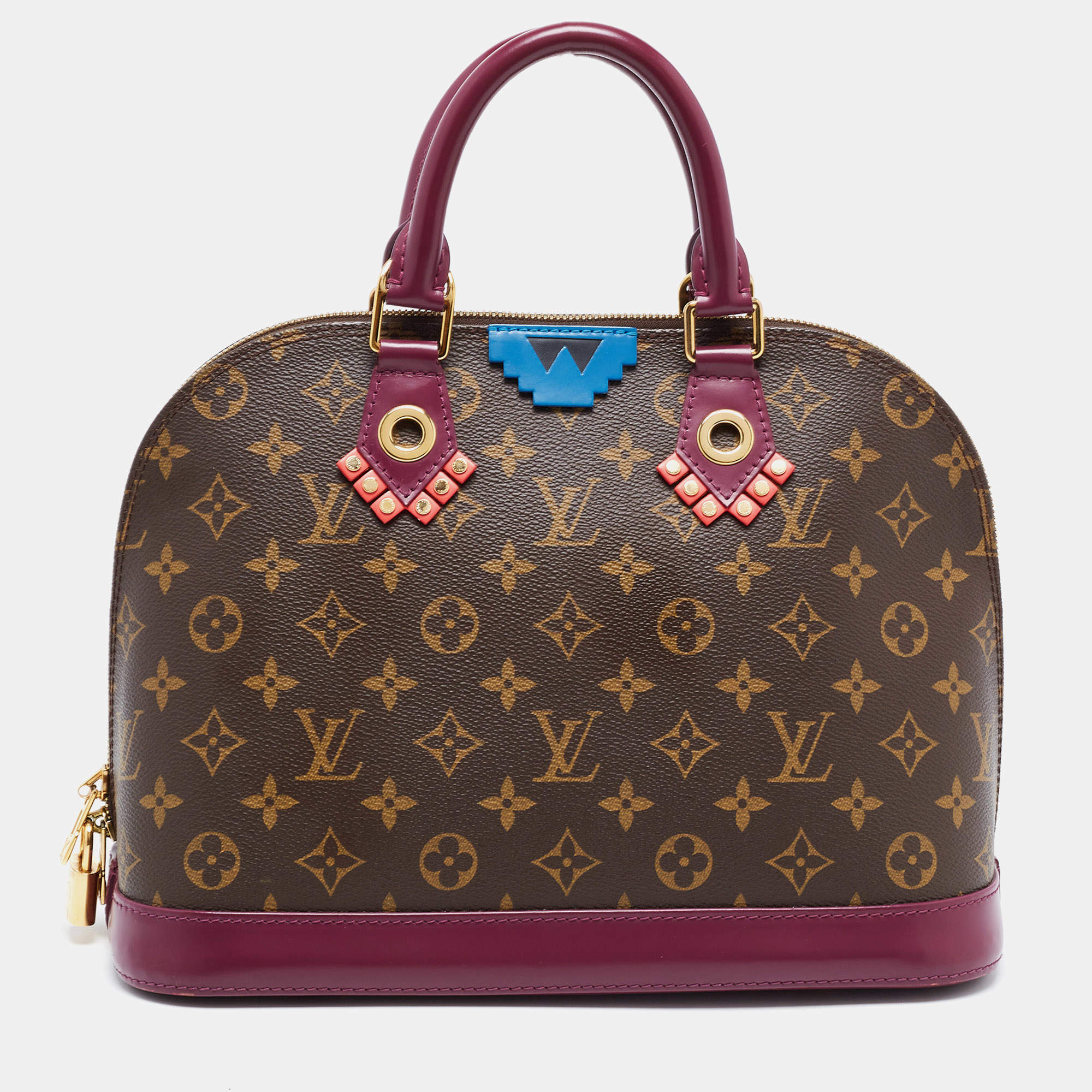 Louis Vuitton Alma Monogram Totem BB Flamingo in Canvas/Leather with Brass  - US