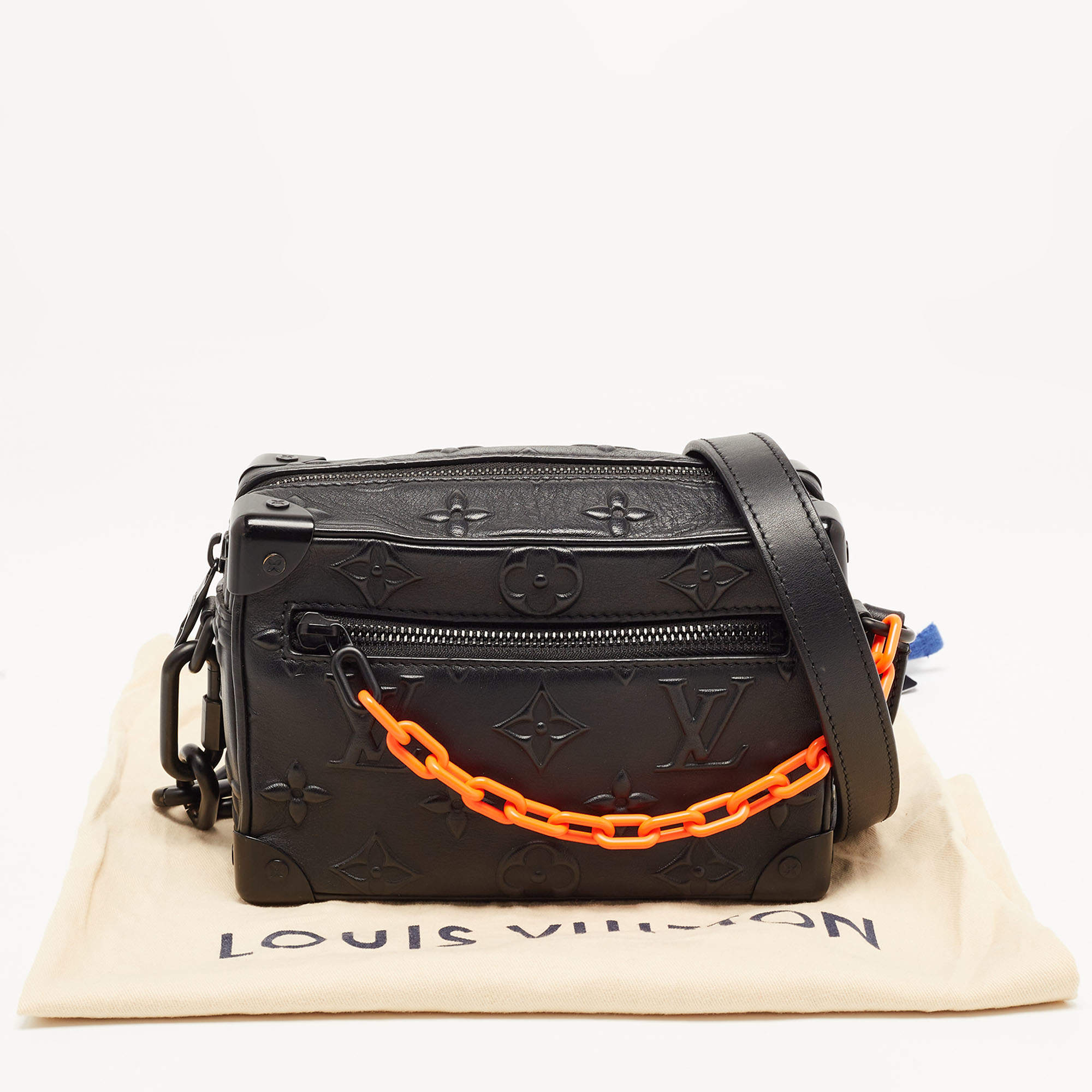 Louis Vuitton Mini Soft Trunk Monogram Eclipse Sling Bag Black