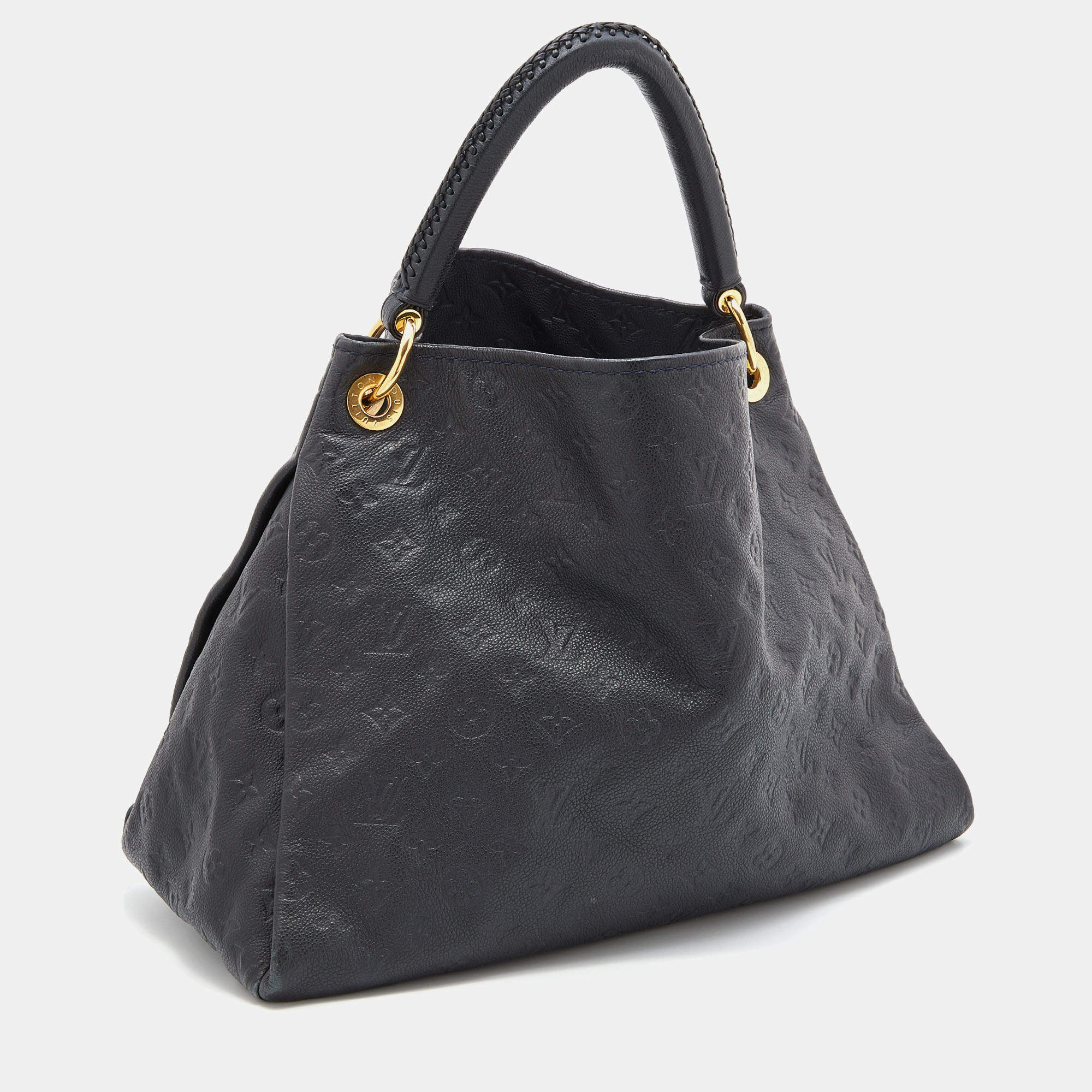 Louis Vuitton Artsy MM Infini Empreinte Leather Hobo Shoulder Bag Midnight  Blue