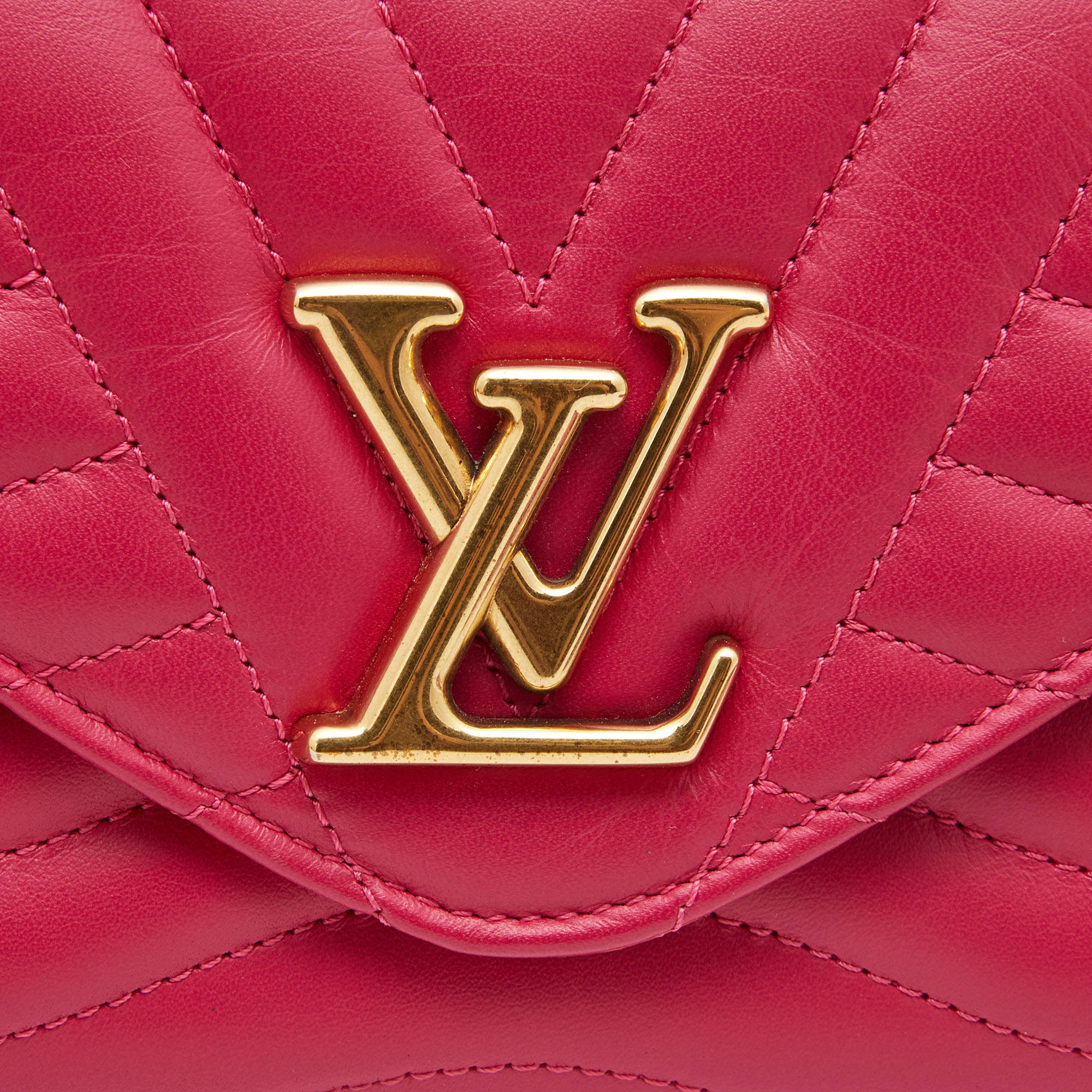 Louis Vuitton Fuchsia Leather New Wave Long Wallet Louis Vuitton