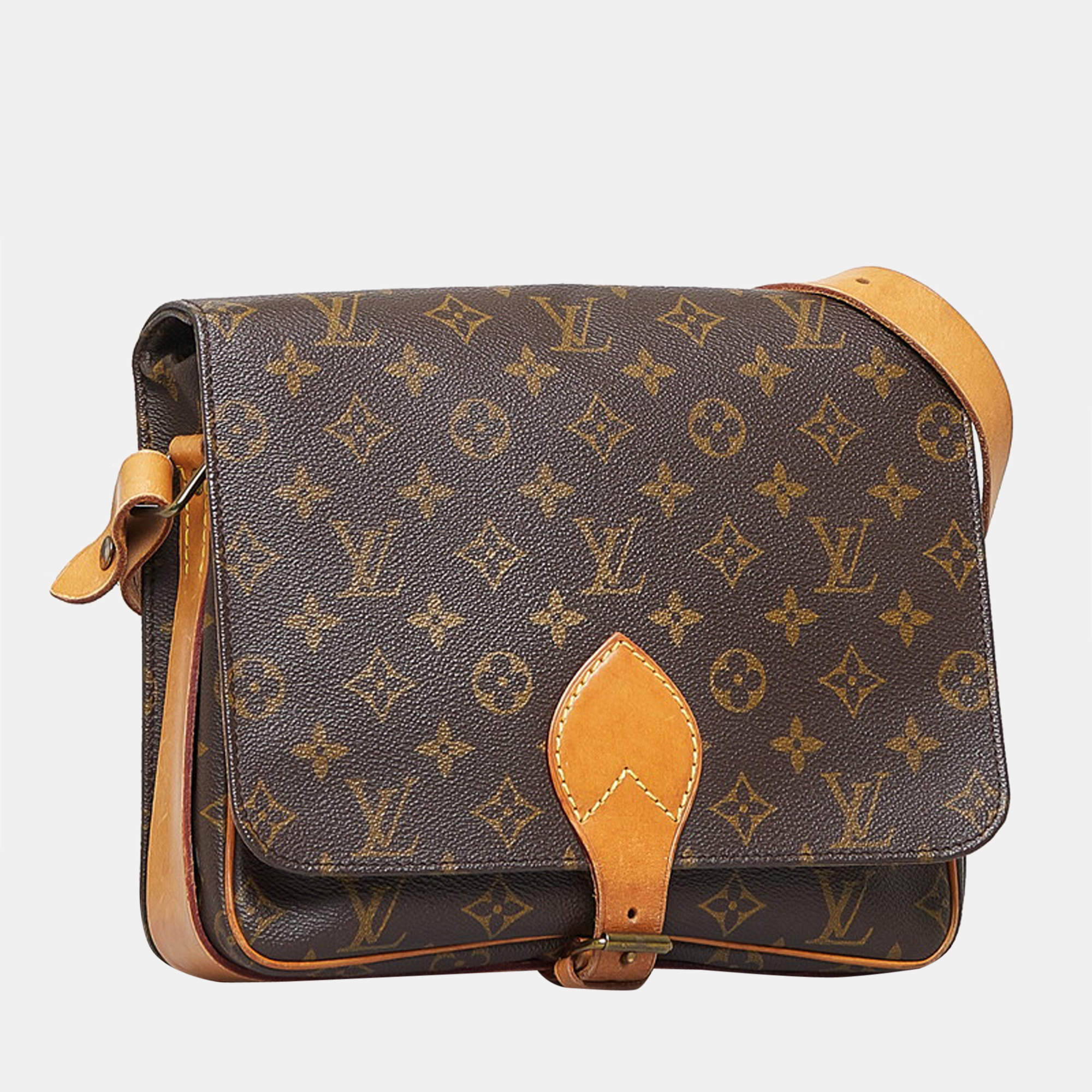 Louis Vuitton Brown Monogram Canvas Cartouchiere GM Crossbody Bag