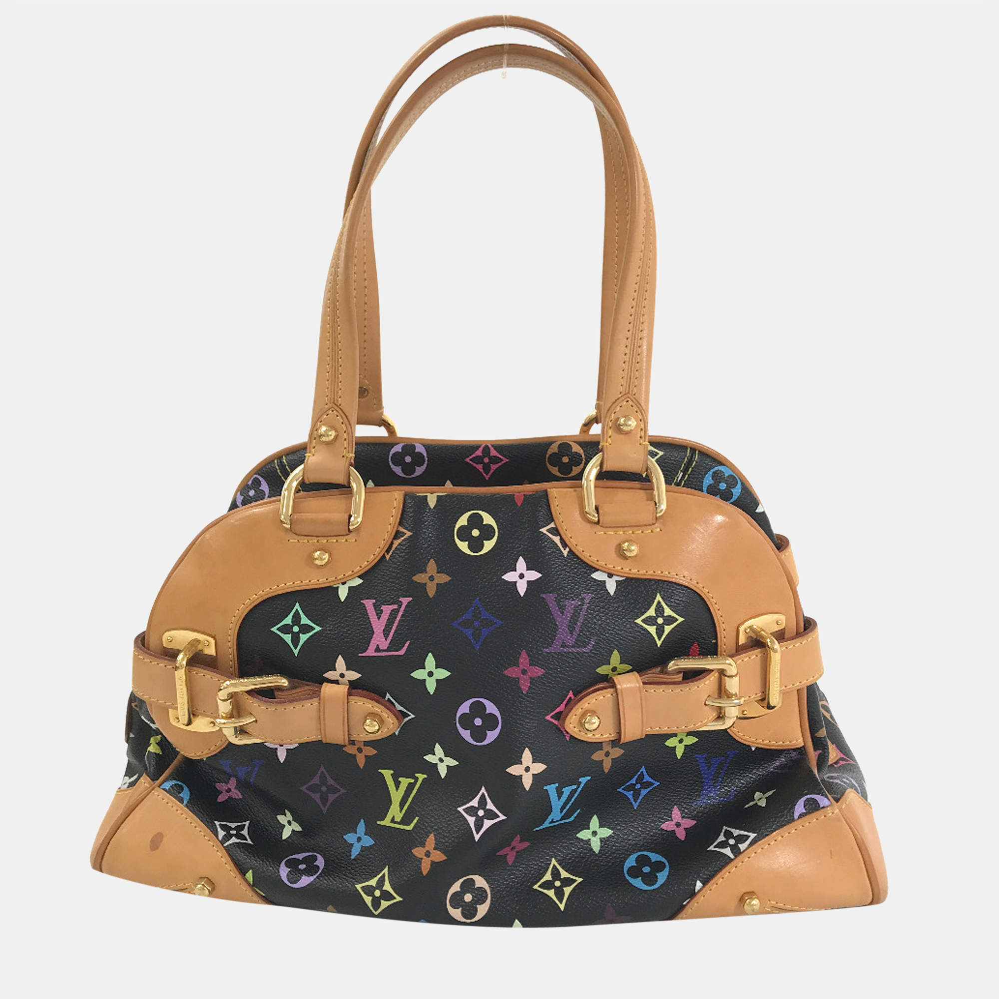 Louis Vuitton Claudia White Multicolor Monogram Bag