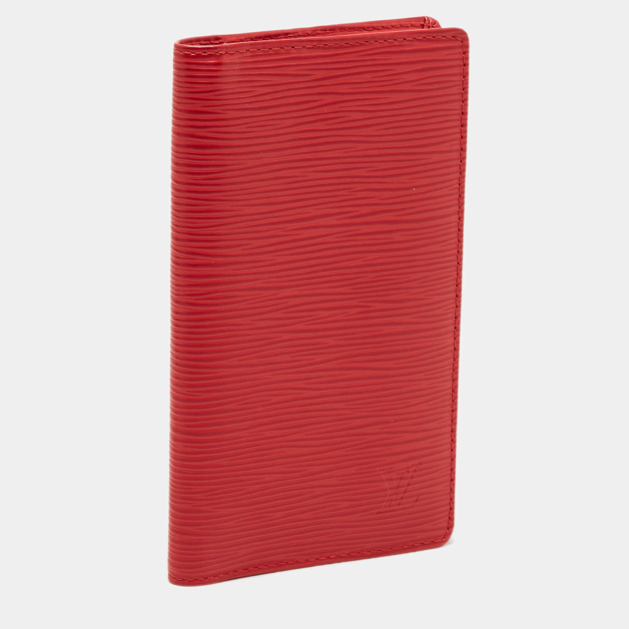 Louis Vuitton Red Epi Leather Checkbook Wallet Louis Vuitton