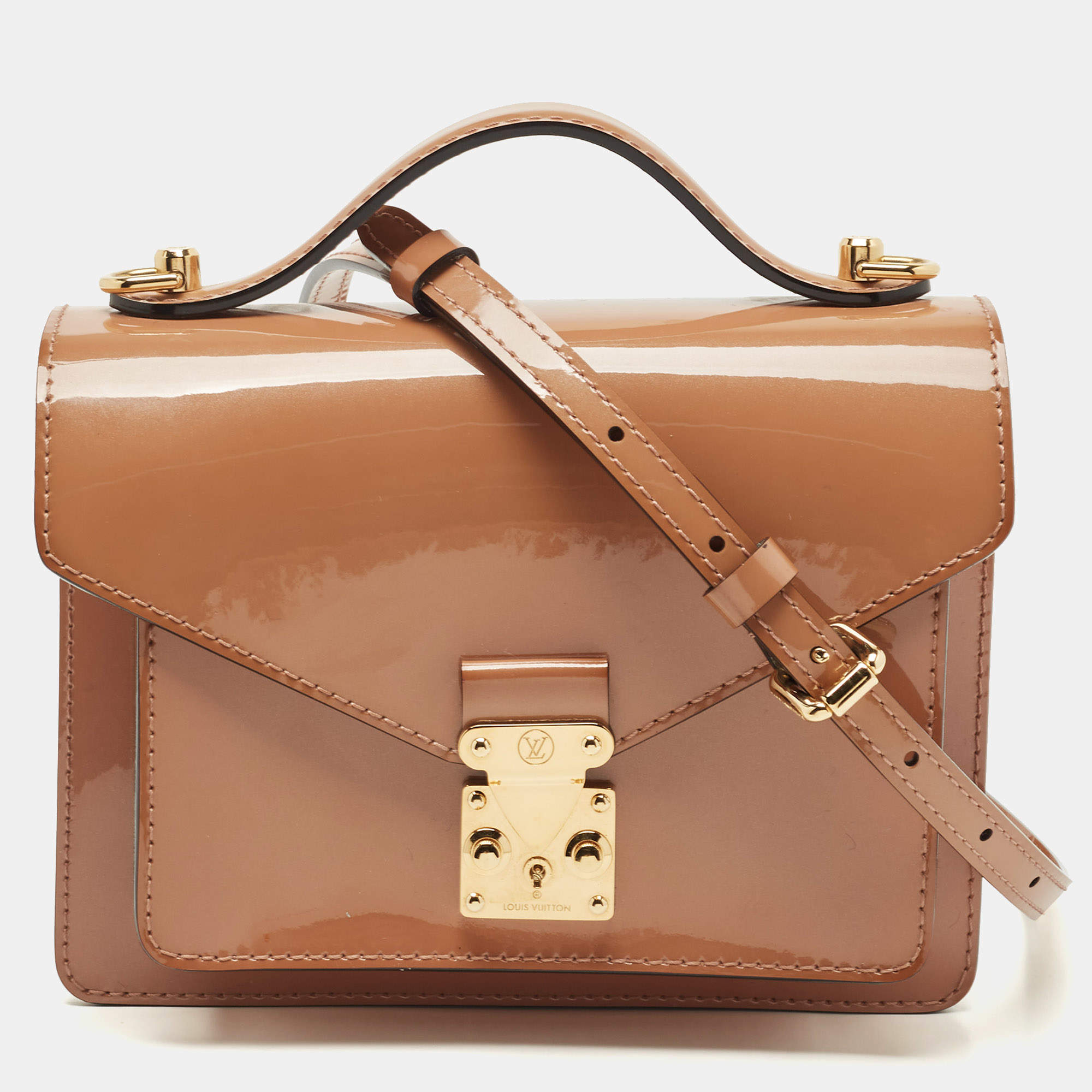 Pre Owned Louis Vuitton Velours Vernis Monceau BB Bag