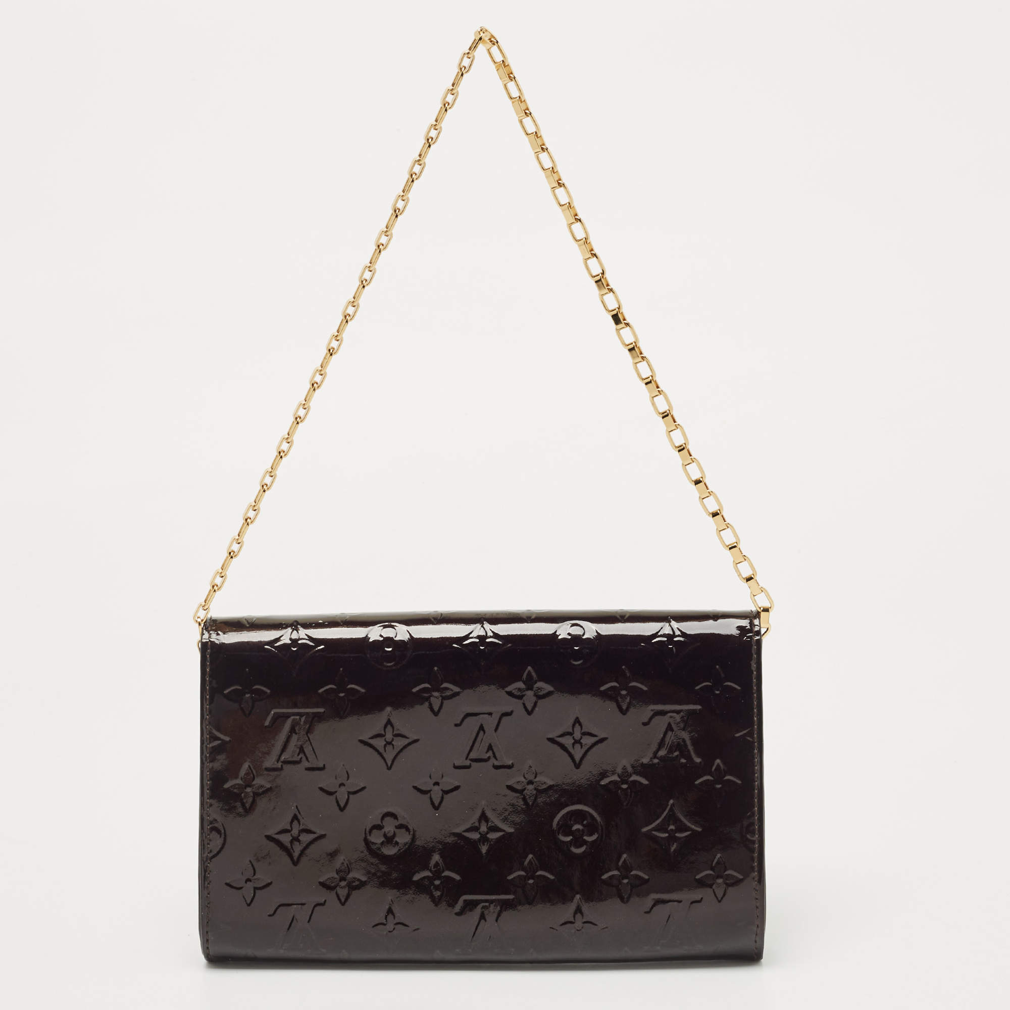 Louis Vuitton Amarante Monogram Vernis Ana Clutch Bag - Yoogi's Closet