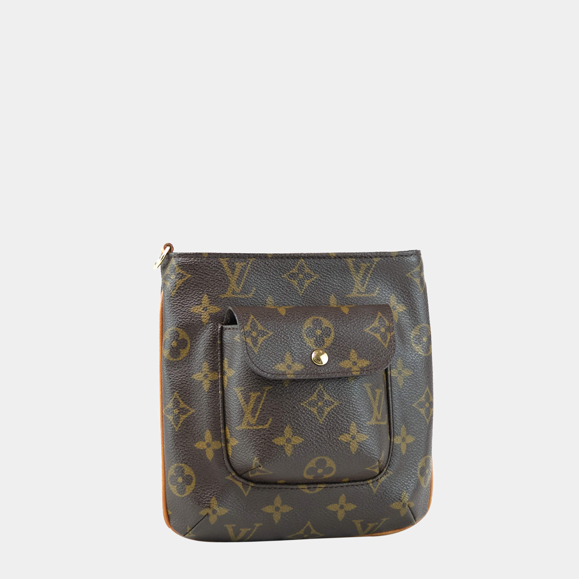 Louis Vuitton Brown Canvas Monogram Partition Wristlet Vanity Bag