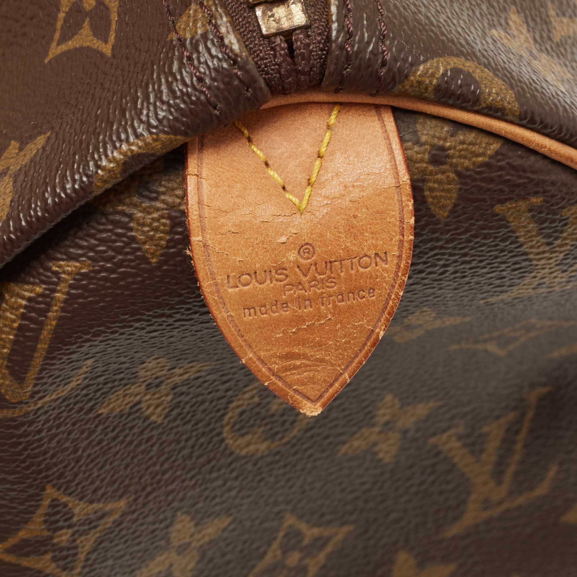 Pre-owned Louis Vuitton Monogram Speedy 30 Hand Bag M41526 Lv Auth 33397 In  Brown