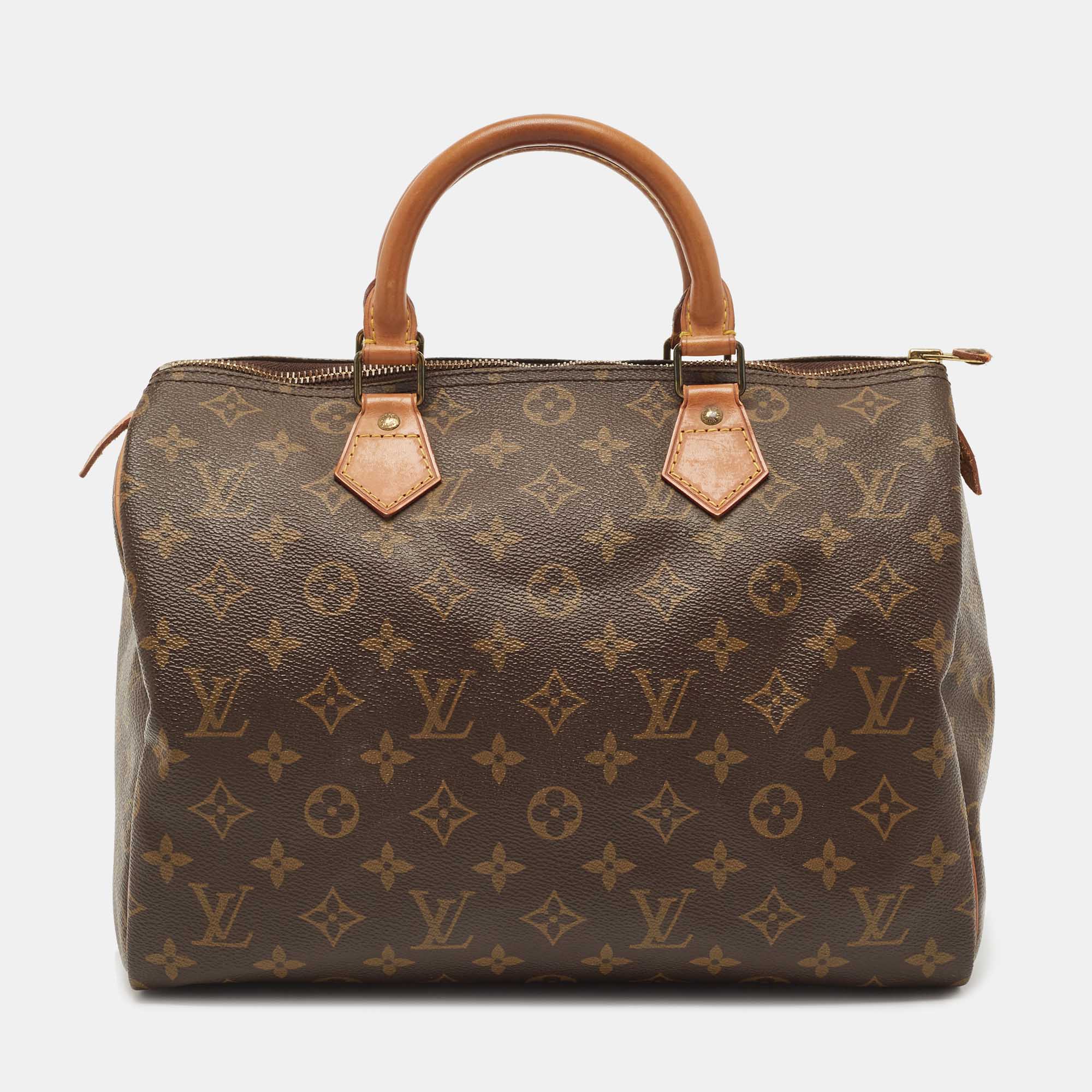 Louis Vuitton Monogram Speedy 30 Hand Bag M41526 LV Auth 33397