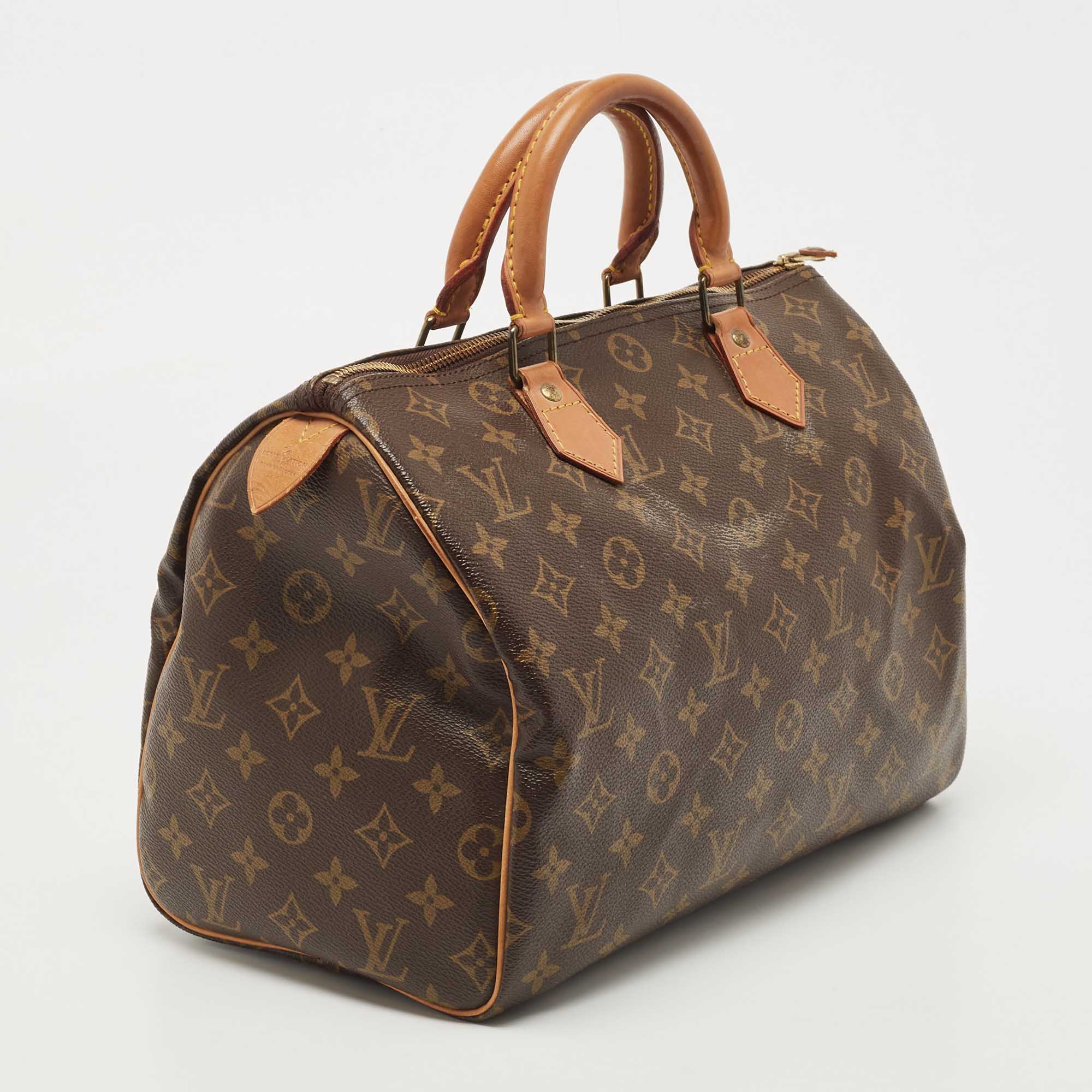 Louis Vuitton Monogram Speedy 30 Hand Bag M41526 LV Auth 33397 For Sale at  1stDibs