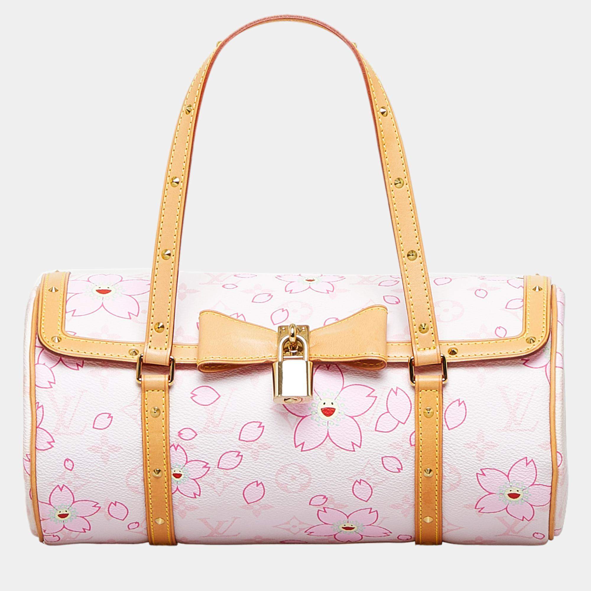 Louis Vuitton Papillon Monogram Cherry Blossom Pink Satchel at