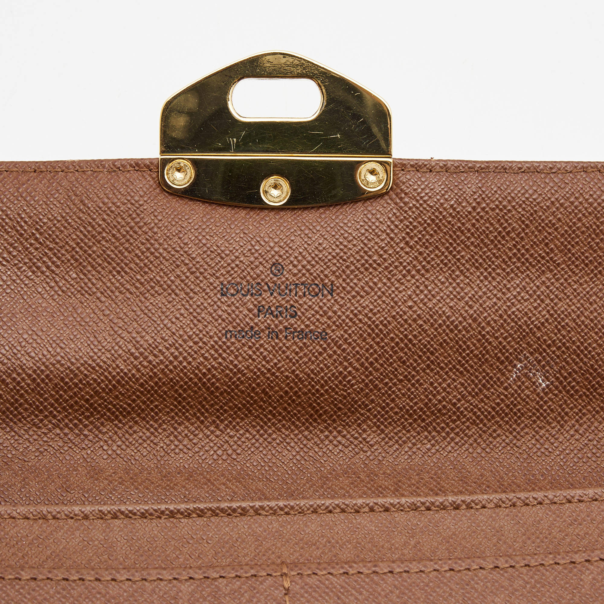 Authentic LOUIS VUITTON Long Wallet Monogram Etoile Sarah M61926 Browns  Quilted