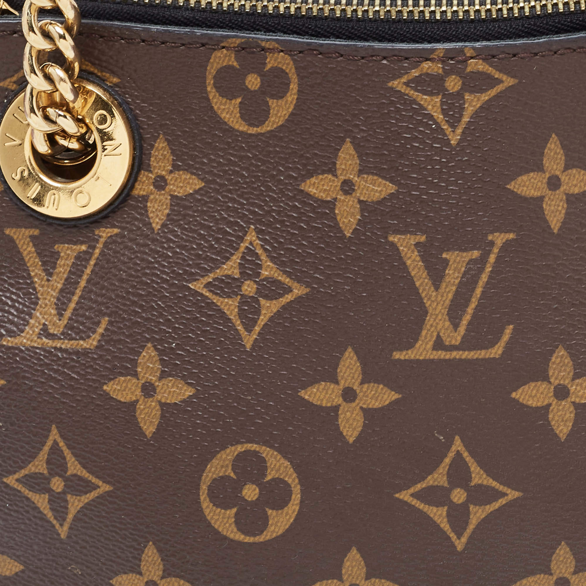 Louis Vuitton Surene BB Shoulder Bag Monogram Canvas Leather Brown Bla –  Gaby's Bags