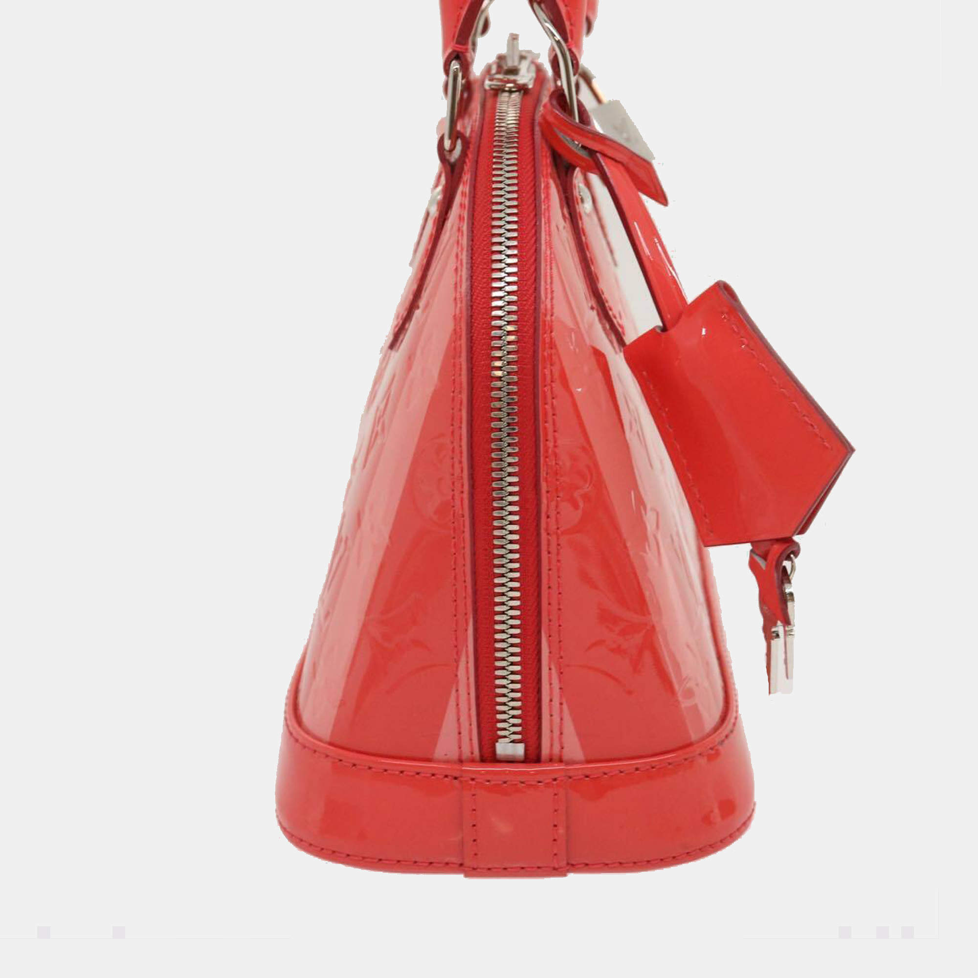 Louis Vuitton Red/Pink Monogram Vernis Rayures Alma BB Bag Louis Vuitton
