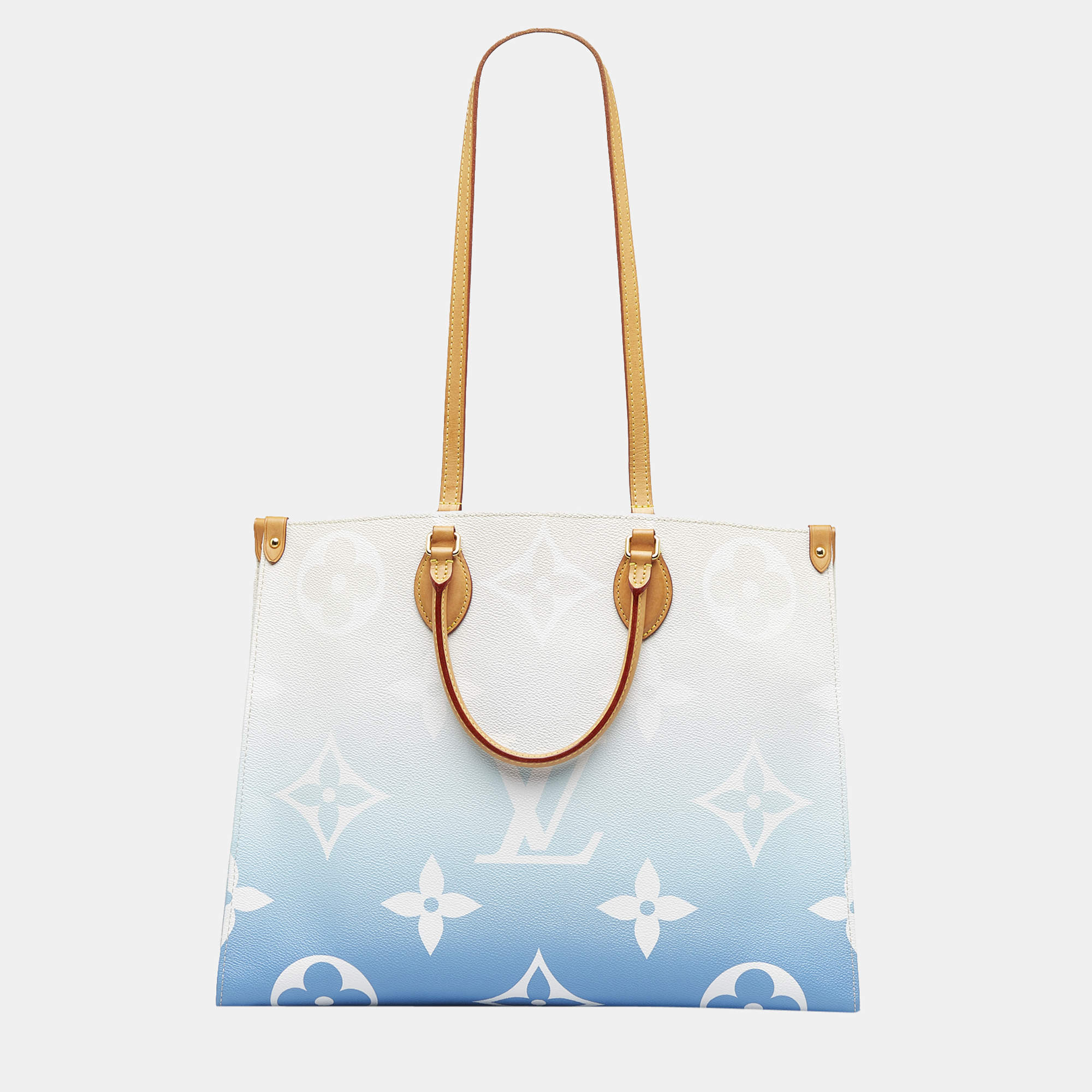 LOUIS VUITTON BY THE POOL ONTHEGO GM BLUE WHITE GIANT MONOGRAM BAG