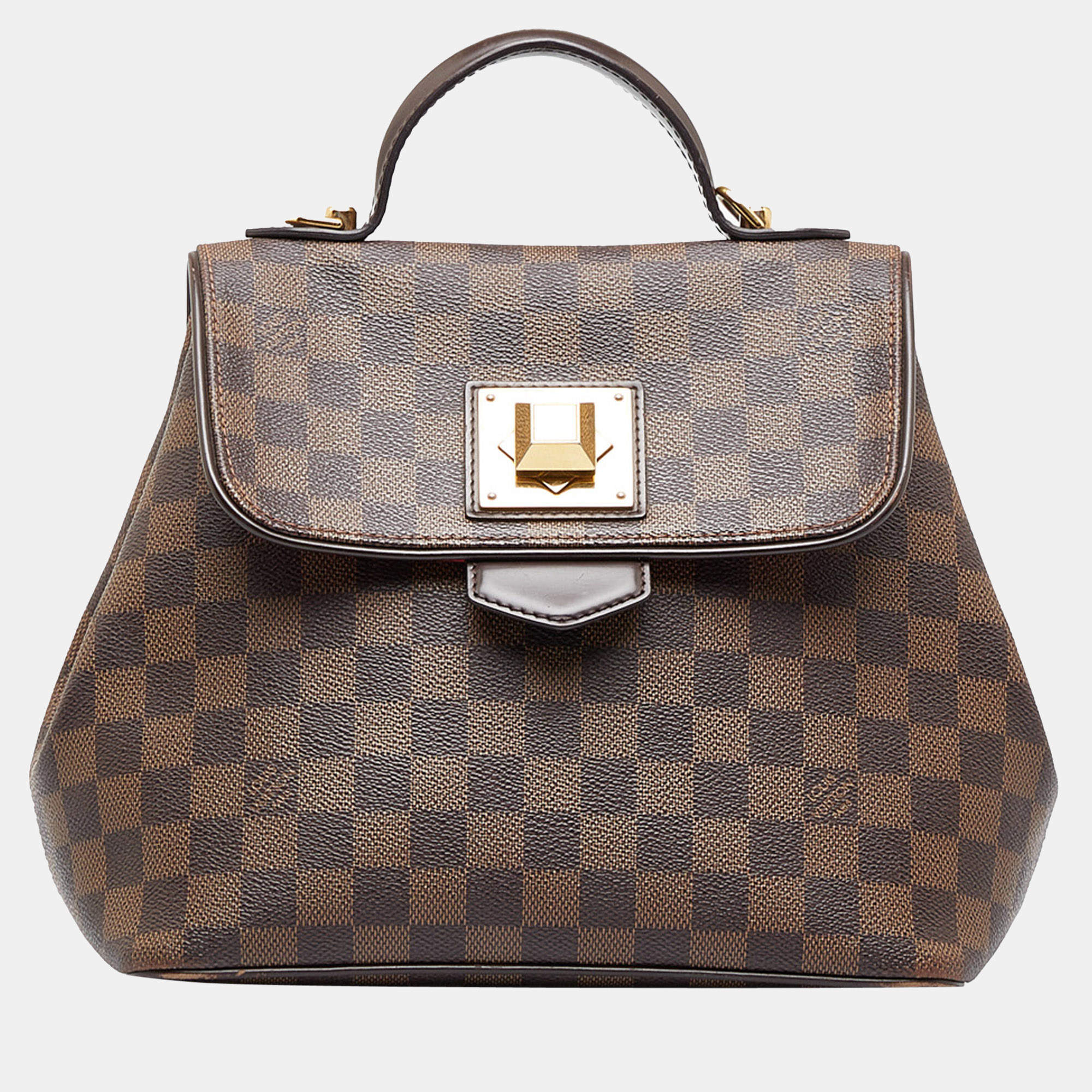 Pre Owned Louis Vuitton Brown Damier Ebene Bergamo PM