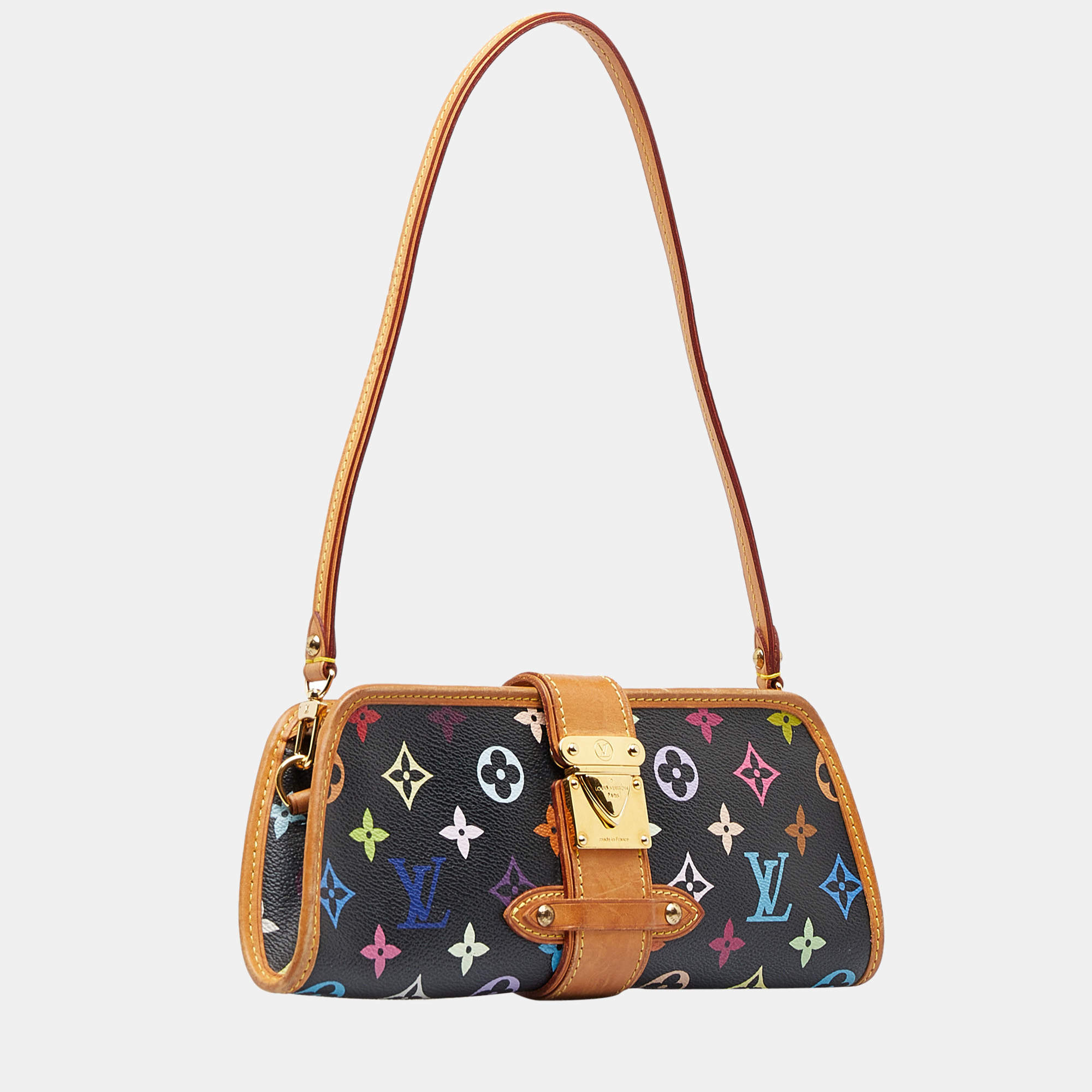 Louis Vuitton Shirley Black Murakami Clutch/Shoulder Bag