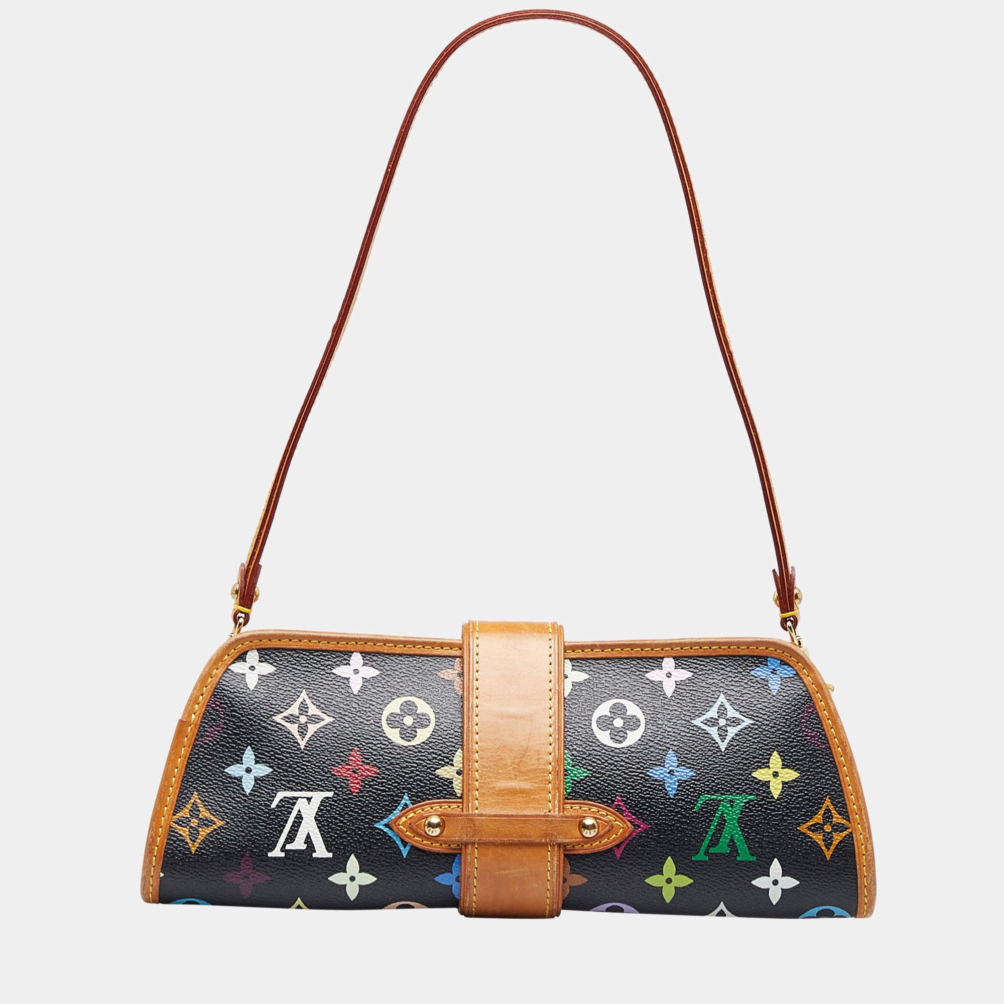 Louis Vuitton Shirley Black Murakami Clutch/Shoulder Bag